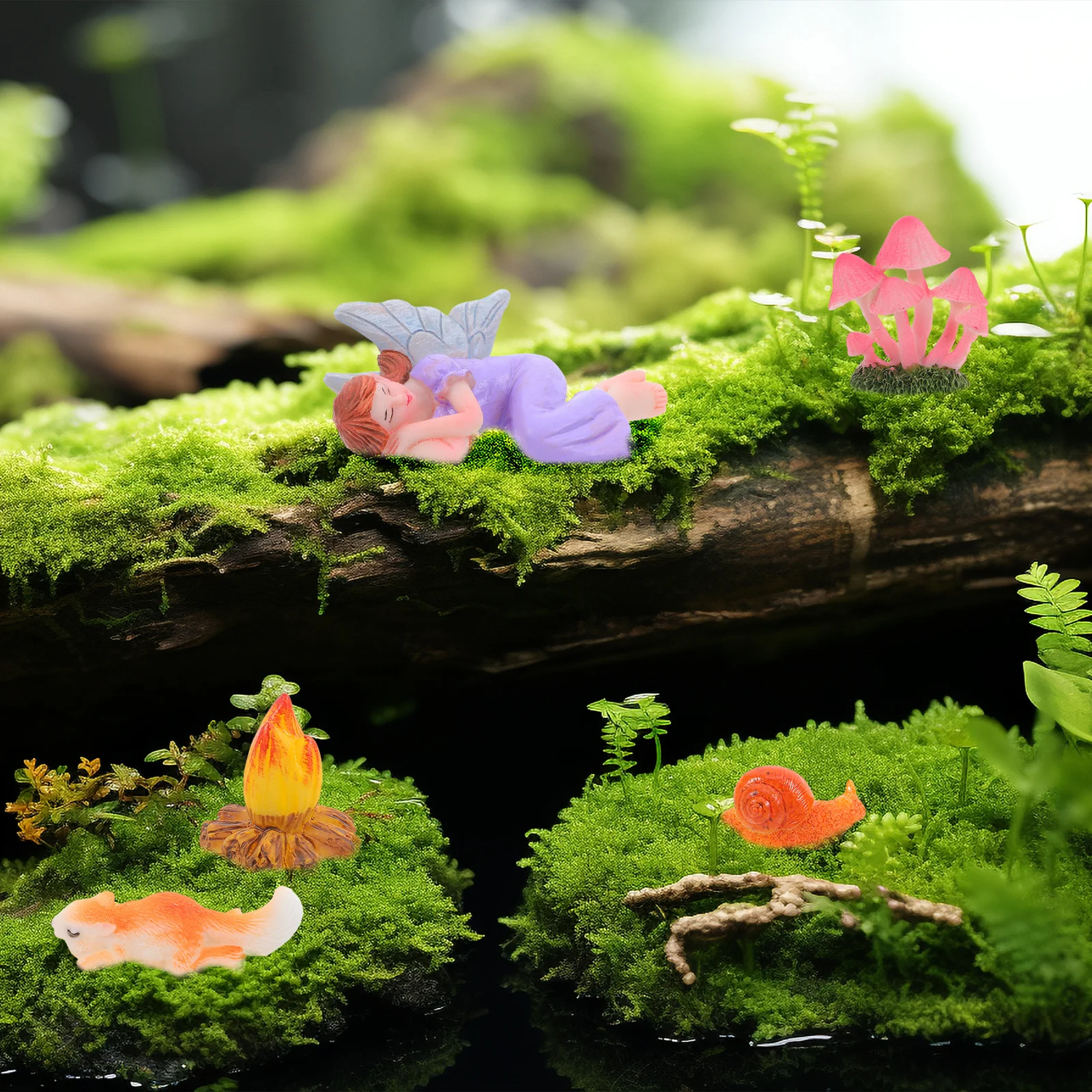 5Pcs Fairy Garden Ornaments Set Sleeping Flower Fairy Mini Squirrel Snail Campfire Micro Landscape Decoration for Garden
5Pcs Fairy Garden Ornaments Set Sleeping Flower Fairy Mini Squirrel Snail Campfire Micro Landscape Decoration for Garden