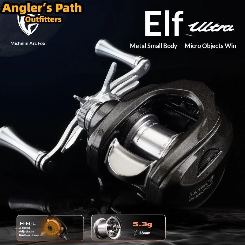Michel Arctic Fox Elf Ultra Baitcasting Reel Ultra Light Metal Body 10 Plus 1 Bearings Fine Fishing For Small Lure Sport Anglers
Michel Arctic Fox Elf Ultra Baitcasting Reel Ultra Light Metal Body 10 Plus 1 Bearings Fine Fishing For Small Lure Sport Anglers