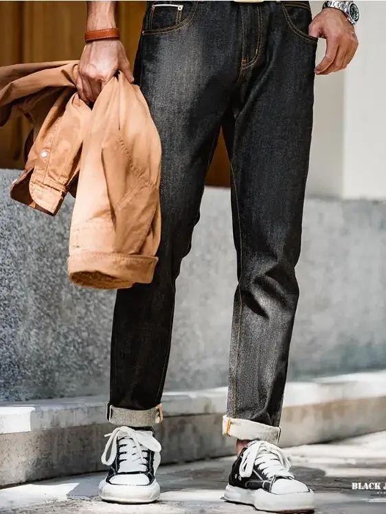Pop American Vintage Black High-end Fashionable Jeans New Style For Men Straight-leg Casual Slim-fit Long Pants In Autumn And Wi
Pop American Vintage Black High-end Fashionable Jeans New Style For Men Straight-leg Casual Slim-fit Long Pants In Autumn And Wi
