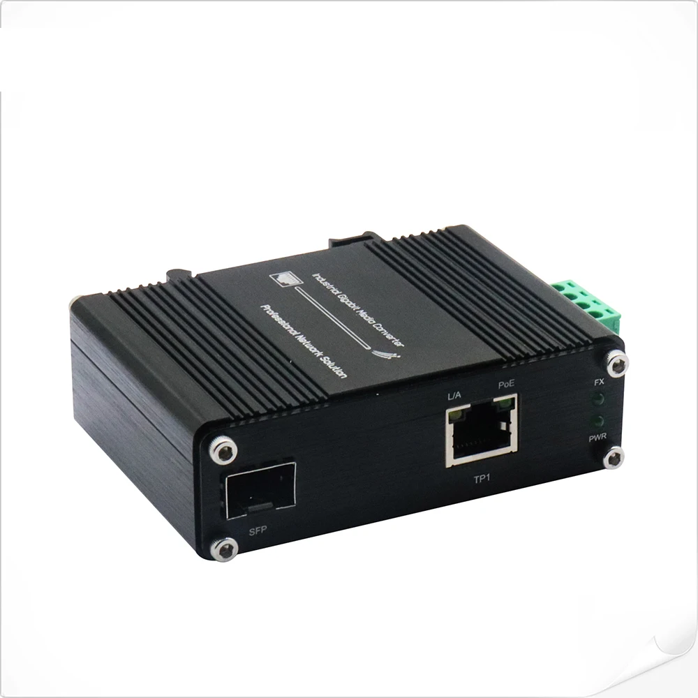 Industrial Grade Gigabit 30W PoE Media Converter with 100/1000M SFP Port 12-48V DC Input DIN-Rail & Wall Mount
Industrial Grade Gigabit 30W PoE Media Converter with 100/1000M SFP Port 12-48V DC Input DIN-Rail & Wall Mount