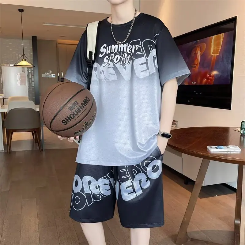 Summer Men's Sports Suit Basketball Quick-dry Set Loose T-shirt and Shorts 2-piece Set Men Clothing 2026 New
Summer Men's Sports Suit Basketball Quick-dry Set Loose T-shirt and Shorts 2-piece Set Men Clothing 2026 New