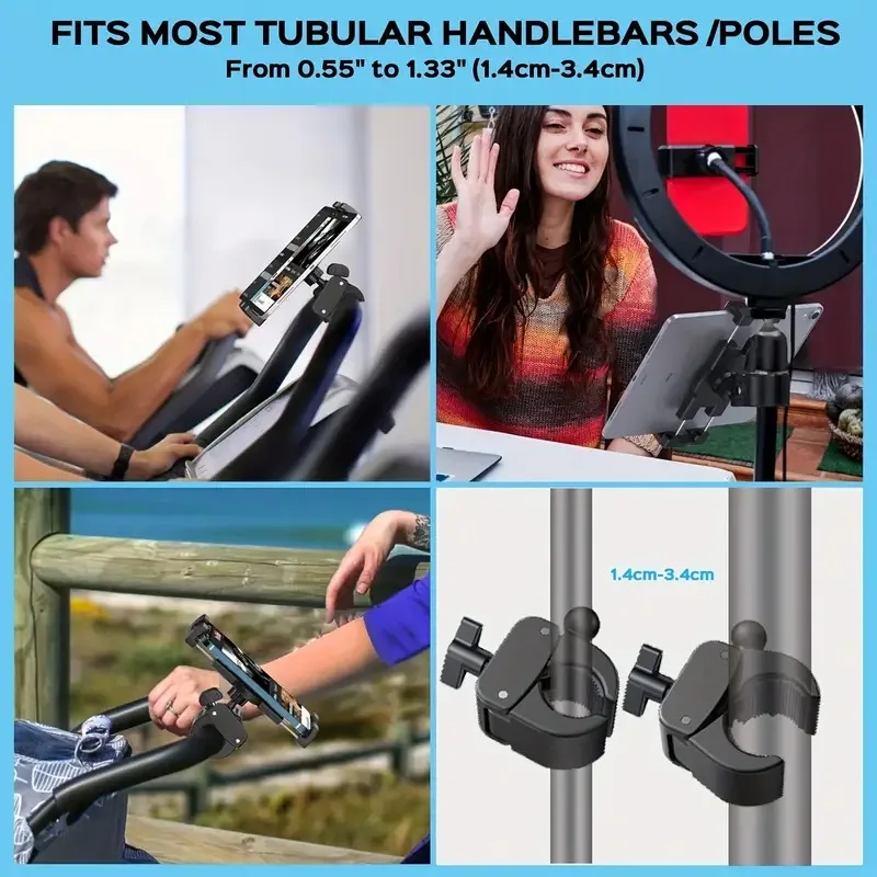 Bike Tablet Holder Stand For Indoor Gym Treadmill, Stationary Bicycle and Spin Exercise Bike , Tablet Mount
Bike Tablet Holder Stand For Indoor Gym Treadmill, Stationary Bicycle and Spin Exercise Bike , Tablet Mount