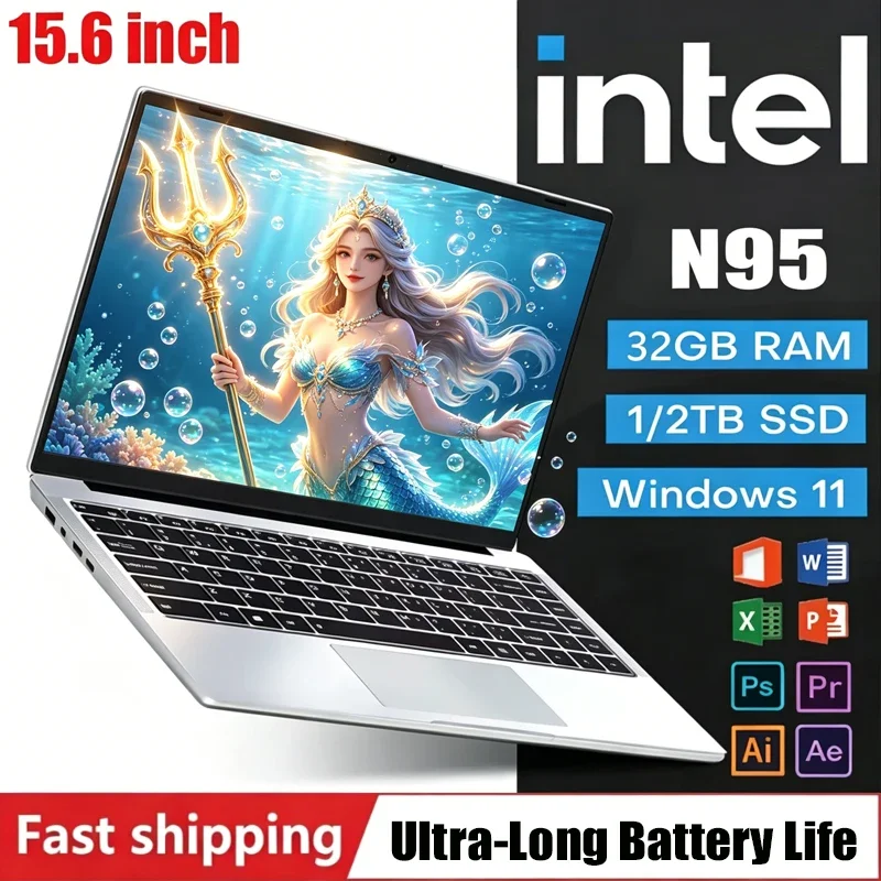 Original 15.6" Laptop N95 FHD IPS Display 120 Hz Ultra-clear Screen 7500mAh 32GB/2TB SSD Backlit Keyboard Fingerprint Unlock
Original 15.6" Laptop N95 FHD IPS Display 120 Hz Ultra-clear Screen 7500mAh 32GB/2TB SSD Backlit Keyboard Fingerprint Unlock