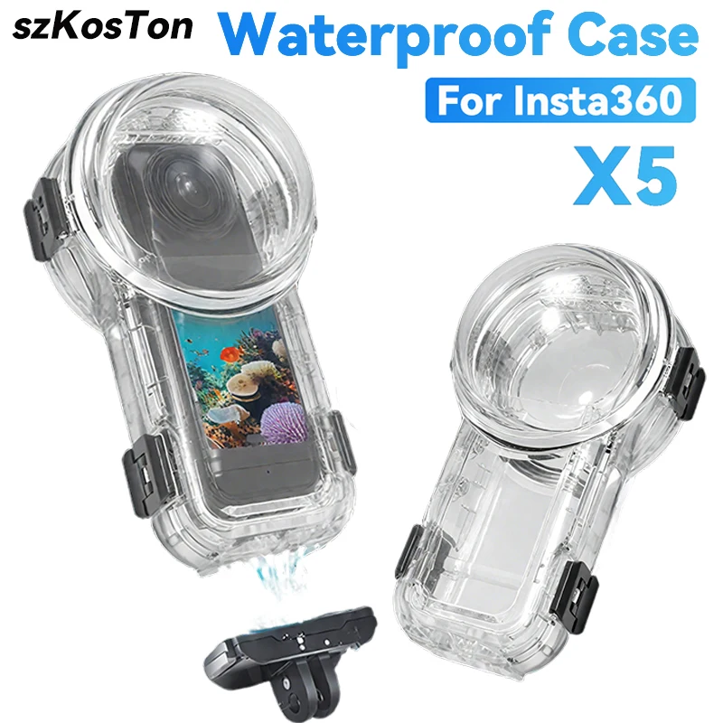 Dive Case For Insta 360 X5 Camera Invisible Diving Housing Cover 60M Waterproof Underwater Protection Shell for Insta360 X5
Dive Case For Insta 360 X5 Camera Invisible Diving Housing Cover 60M Waterproof Underwater Protection Shell for Insta360 X5
