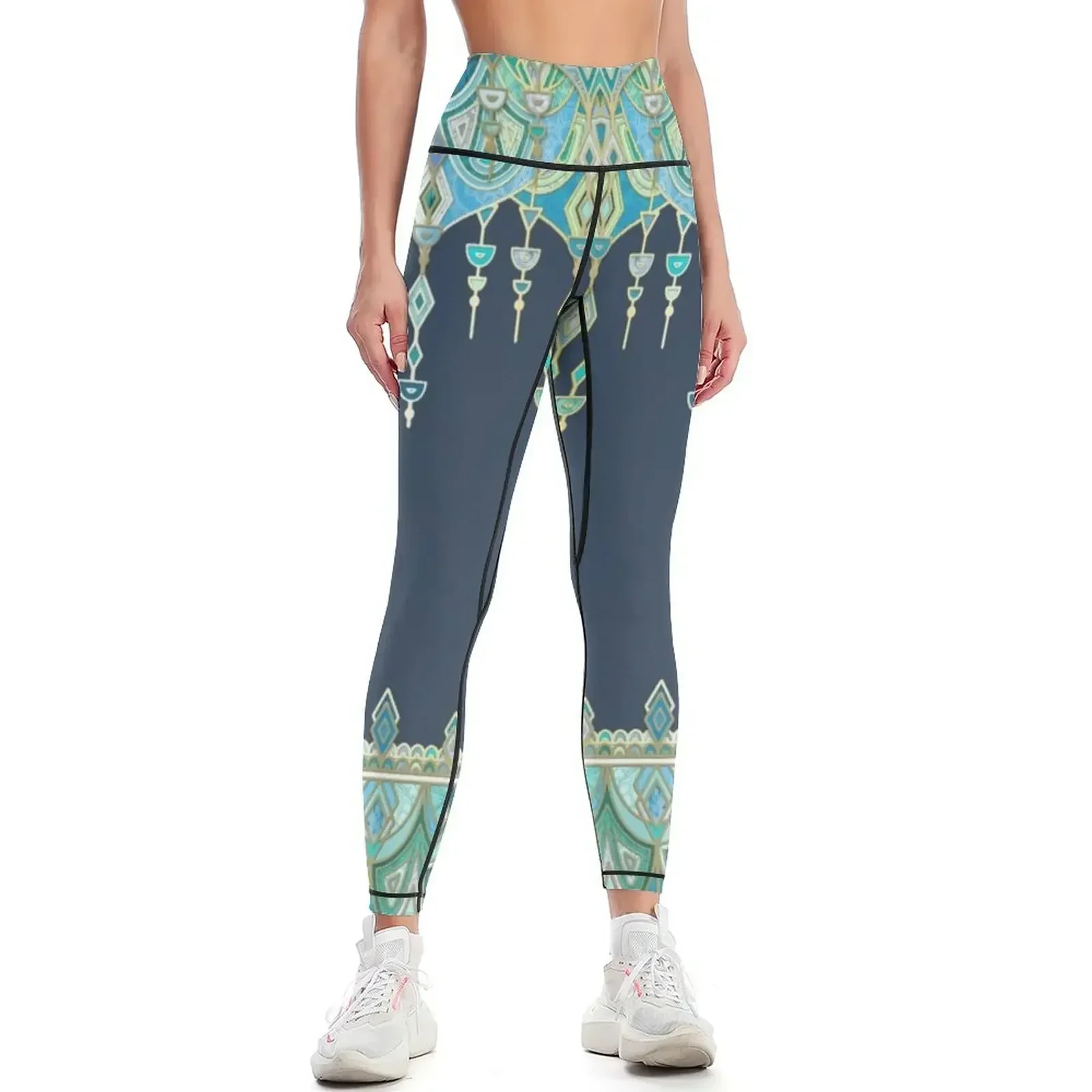 Art Deco Double Drop in Blues and Greens Leggings exercise clothing for sports woman gym Sweatpants gym pants Womens Leggings
Art Deco Double Drop in Blues and Greens Leggings exercise clothing for sports woman gym Sweatpants gym pants Womens Leggings