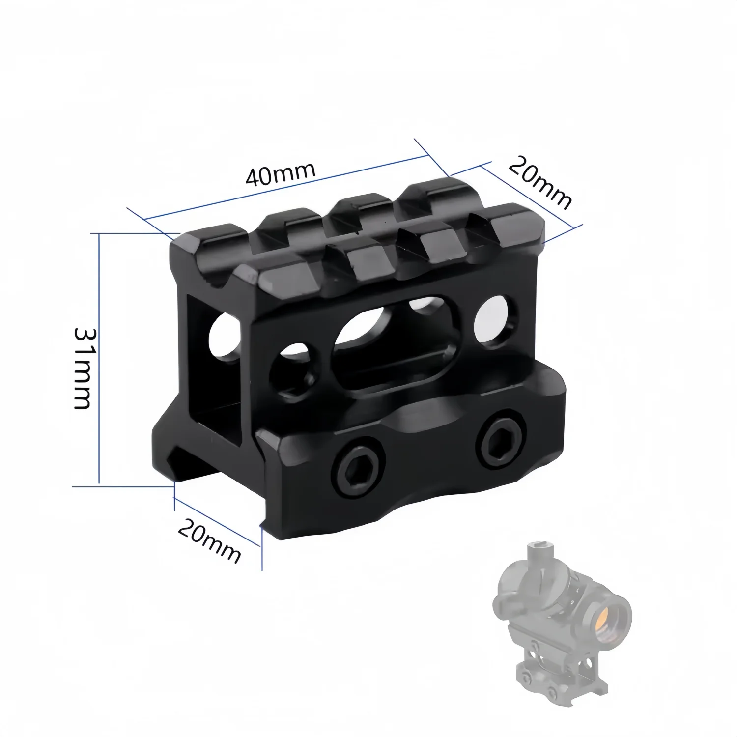See Through Design Riser Bracket Scope Mount Light Weight 1Inch Height For Flashlight Optics Laser Mounted Hunting
See Through Design Riser Bracket Scope Mount Light Weight 1Inch Height For Flashlight Optics Laser Mounted Hunting