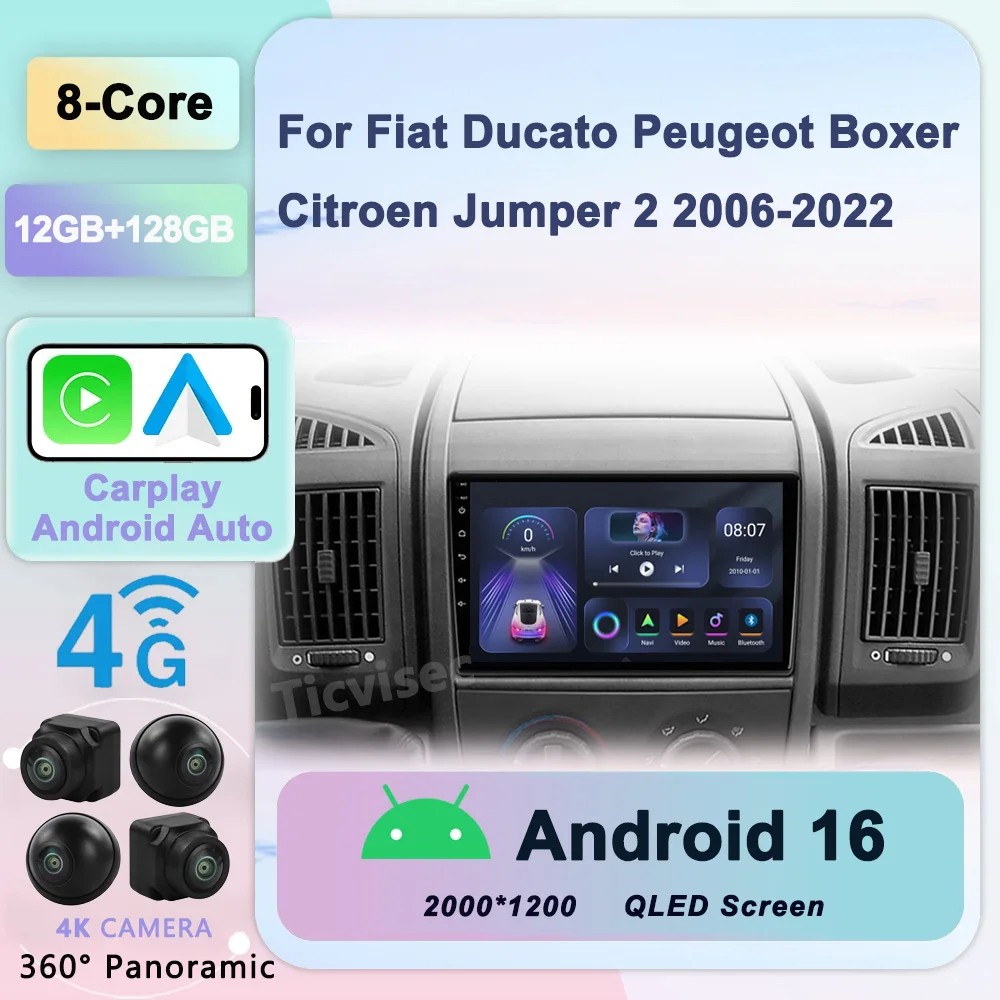For Fiat Ducato Peugeot Boxer Citroen Jumper 2 2006-2022 Car Radio Android Multimedia Player Auto Carplay Touch Screen Navi GPS
For Fiat Ducato Peugeot Boxer Citroen Jumper 2 2006-2022 Car Radio Android Multimedia Player Auto Carplay Touch Screen Navi GPS