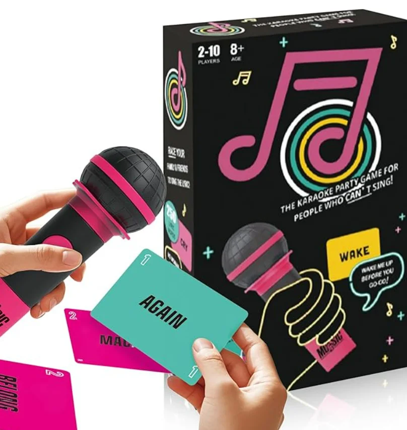 Lucky Egg 2025 Захватывающая семейная караоке-игра с микрофоном Многопользовательская настольная игра для плохих певцов с лирическими картами
Lucky Egg 2025 Захватывающая семейная караоке-игра с микрофоном Многопользовательская настольная игра для плохих певцов с лирическими картами