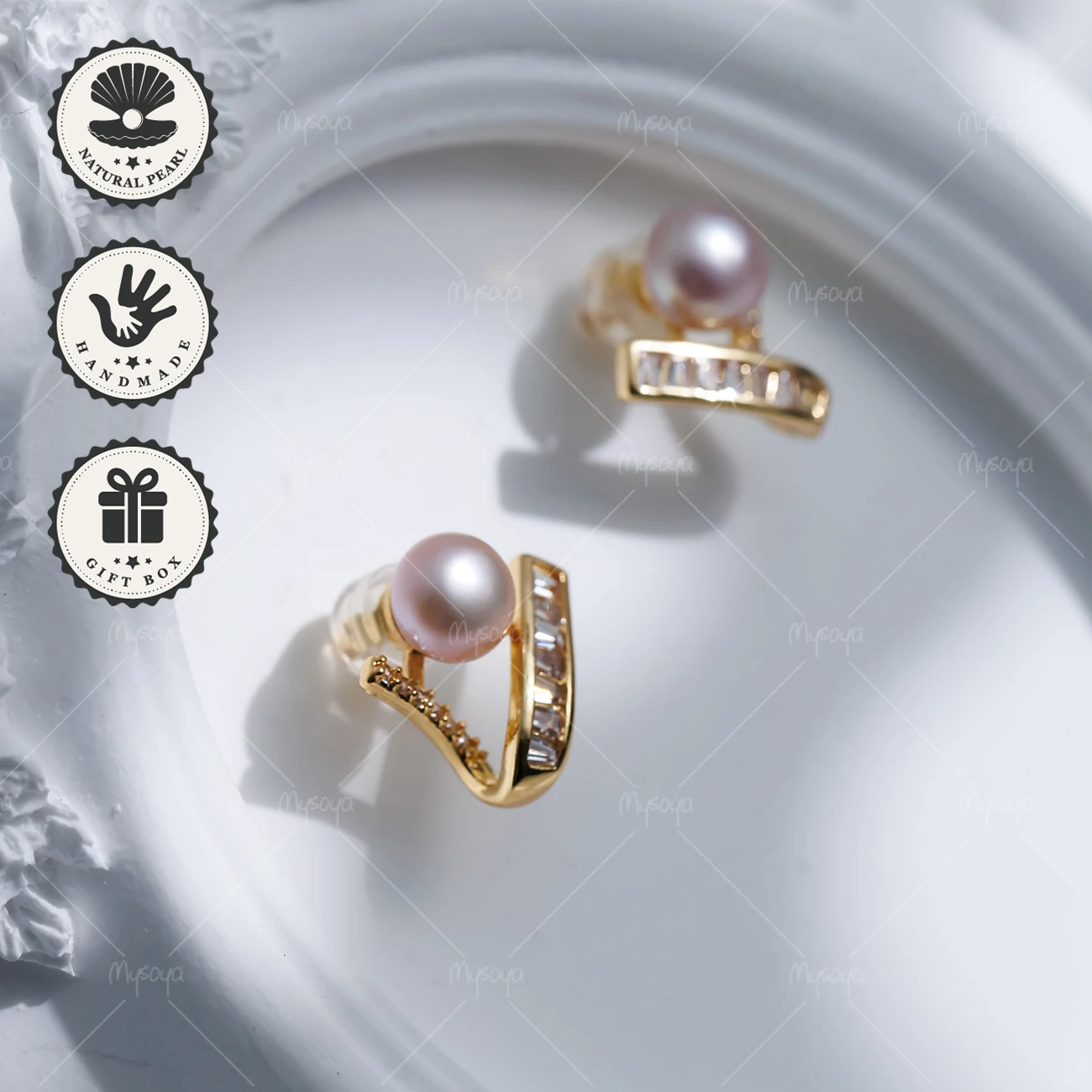 Серьги-гвоздики MYSOYA с фиолетовым пресноводным жемчугом 5-6 мм, золотистой V-образной формы, в подарочной коробке, подарок на день рождения, подарок на День святого Валентина
Серьги-гвоздики MYSOYA с фиолетовым пресноводным жемчугом 5-6 мм, золотистой V-образной формы, в подарочной коробке, подарок на день рождения, подарок на День святого Валентина