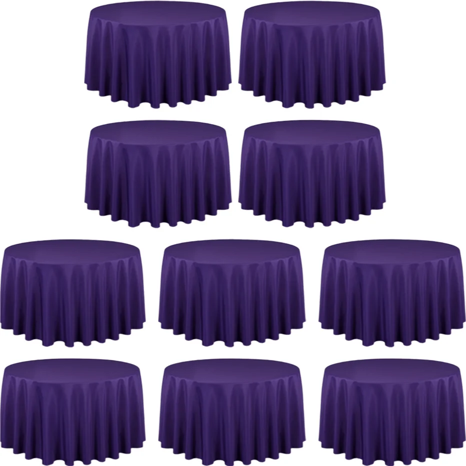 Vibrant 108 Inch Round Tablecloths 10 Pack - Jewel Tone Polyester Table Covers for Weddings, Clubs & Festivals - Stain & Wrinkle Resistant, Machine Washable, Indoor/Outdoor - Birthday/Holiday Party Essential
Vibrant 108 Inch Round Tablecloths 10 Pack - Jewel Tone Polyester Table Covers for Weddings, Clubs & Festivals - Stain & Wrinkle Resistant, Machine Washable, Indoor/Outdoor - Birthday/Holiday Party Essential