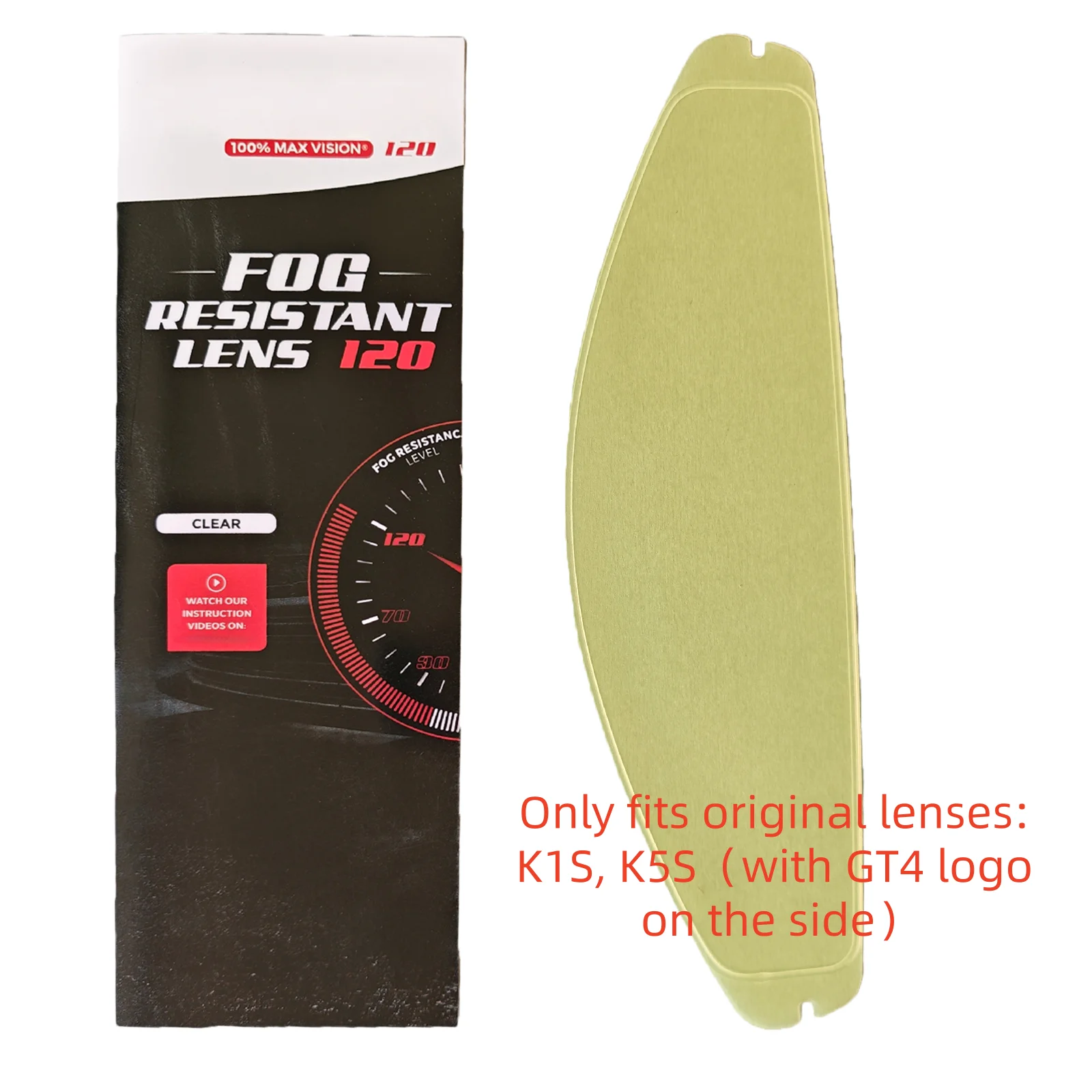 K5S Anti Fog Film for AGV Only fits original lenses: K1S, K5S(with GT4 logo on the side) Motorcycle Helmet visor Anti Fog Insert
K5S Anti Fog Film for AGV Only fits original lenses: K1S, K5S(with GT4 logo on the side) Motorcycle Helmet visor Anti Fog Insert