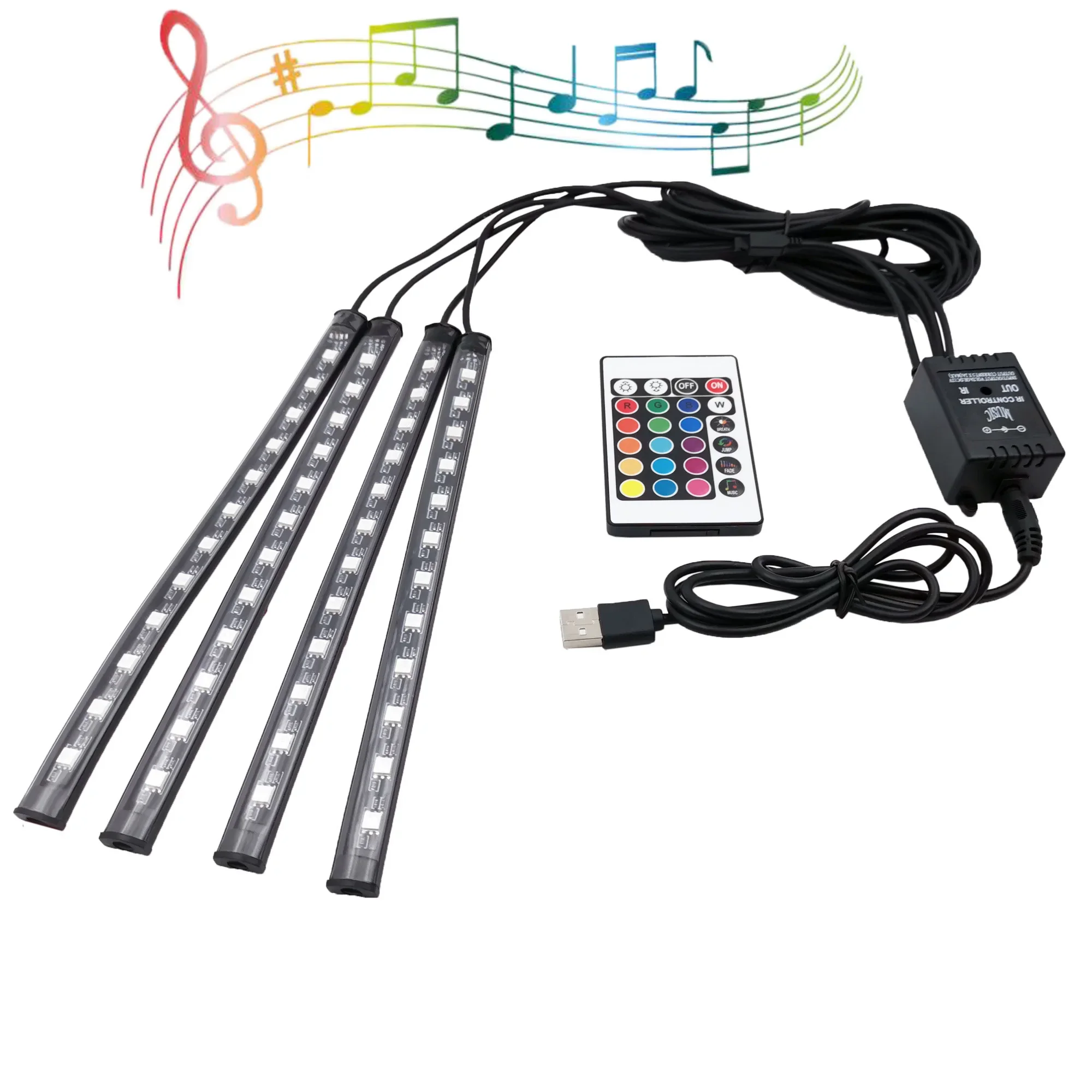 Flexible Colorful Accessories Ambient Interior Decoration Lights Music Control RGB Car LED Strips Atmosphere Light for Car
Flexible Colorful Accessories Ambient Interior Decoration Lights Music Control RGB Car LED Strips Atmosphere Light for Car