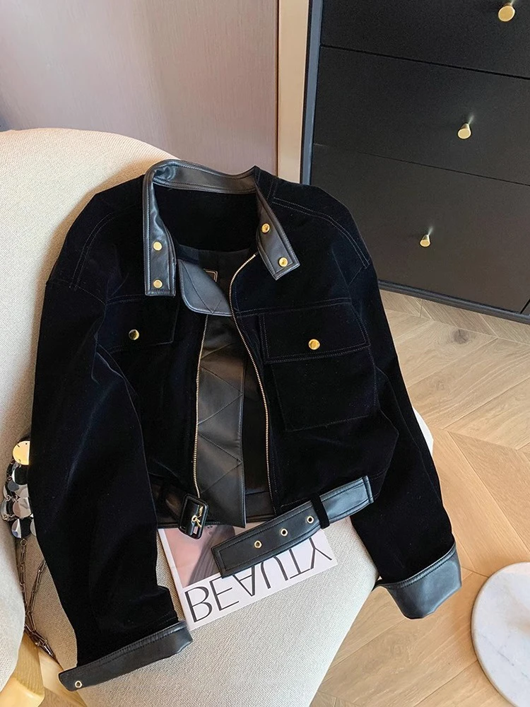 Женская осенне-зимняя вельветовая куртка Ele Bla с воротником-стойкой, в стиле пэчворк, крутая, стильная, уличная, байкерская ветровка-топ
Женская осенне-зимняя вельветовая куртка Ele Bla с воротником-стойкой, в стиле пэчворк, крутая, стильная, уличная, байкерская ветровка-топ