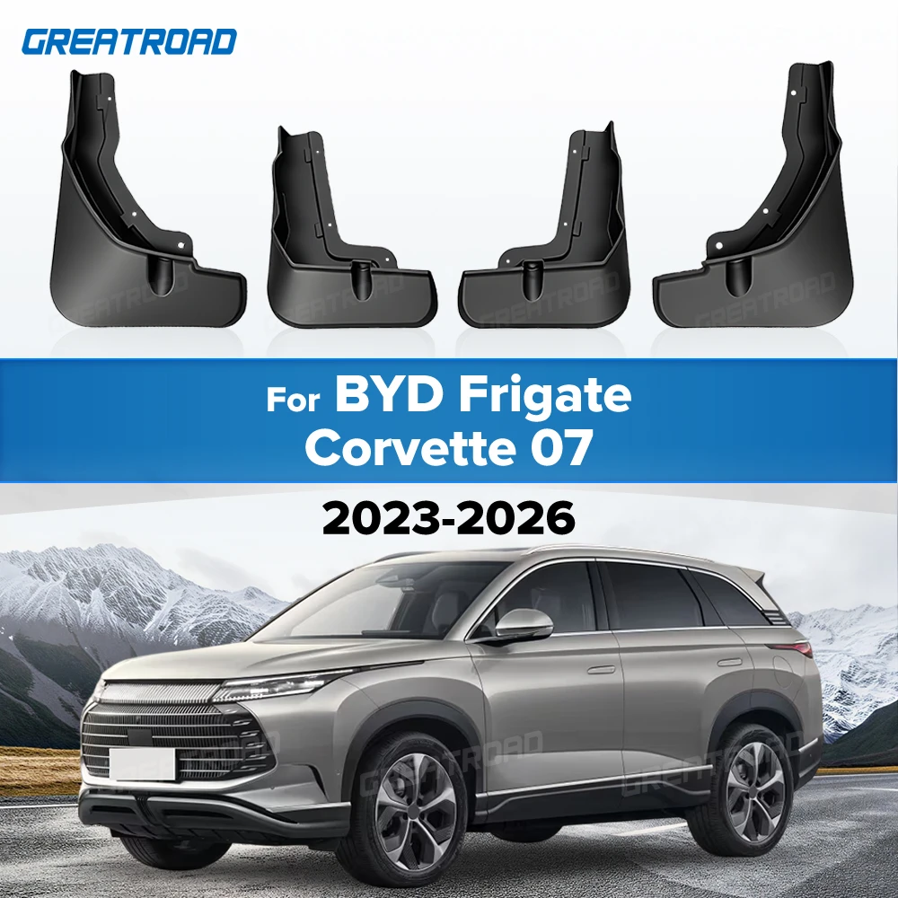 For BYD Frigate/Corvette 07 2023 2024 2025 2026 Fender Mudflaps Splash Guards Mudguards Mud Flaps car Accessories
For BYD Frigate/Corvette 07 2023 2024 2025 2026 Fender Mudflaps Splash Guards Mudguards Mud Flaps car Accessories