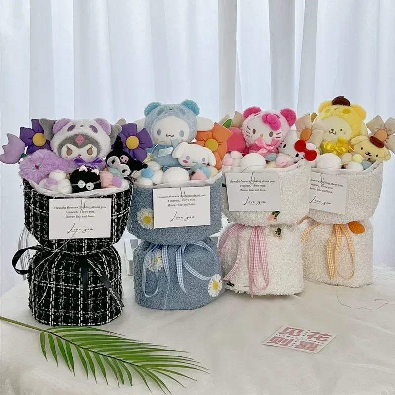Cinnamoroll Sanrio Kuromi Mymelody Pompompurin Hello Kitty Kawaii Cartoon Doll Bouquet Anime Girl Cute Valentine's Birthday Gift
Cinnamoroll Sanrio Kuromi Mymelody Pompompurin Hello Kitty Kawaii Cartoon Doll Bouquet Anime Girl Cute Valentine's Birthday Gift