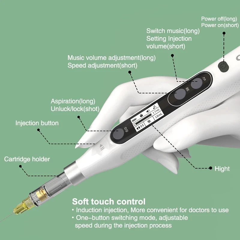 CX GENI Dental Painless Oral Anesthesia Delivery Injection Pen Wireless Syringe With Operable LCD Display
CX GENI Dental Painless Oral Anesthesia Delivery Injection Pen Wireless Syringe With Operable LCD Display