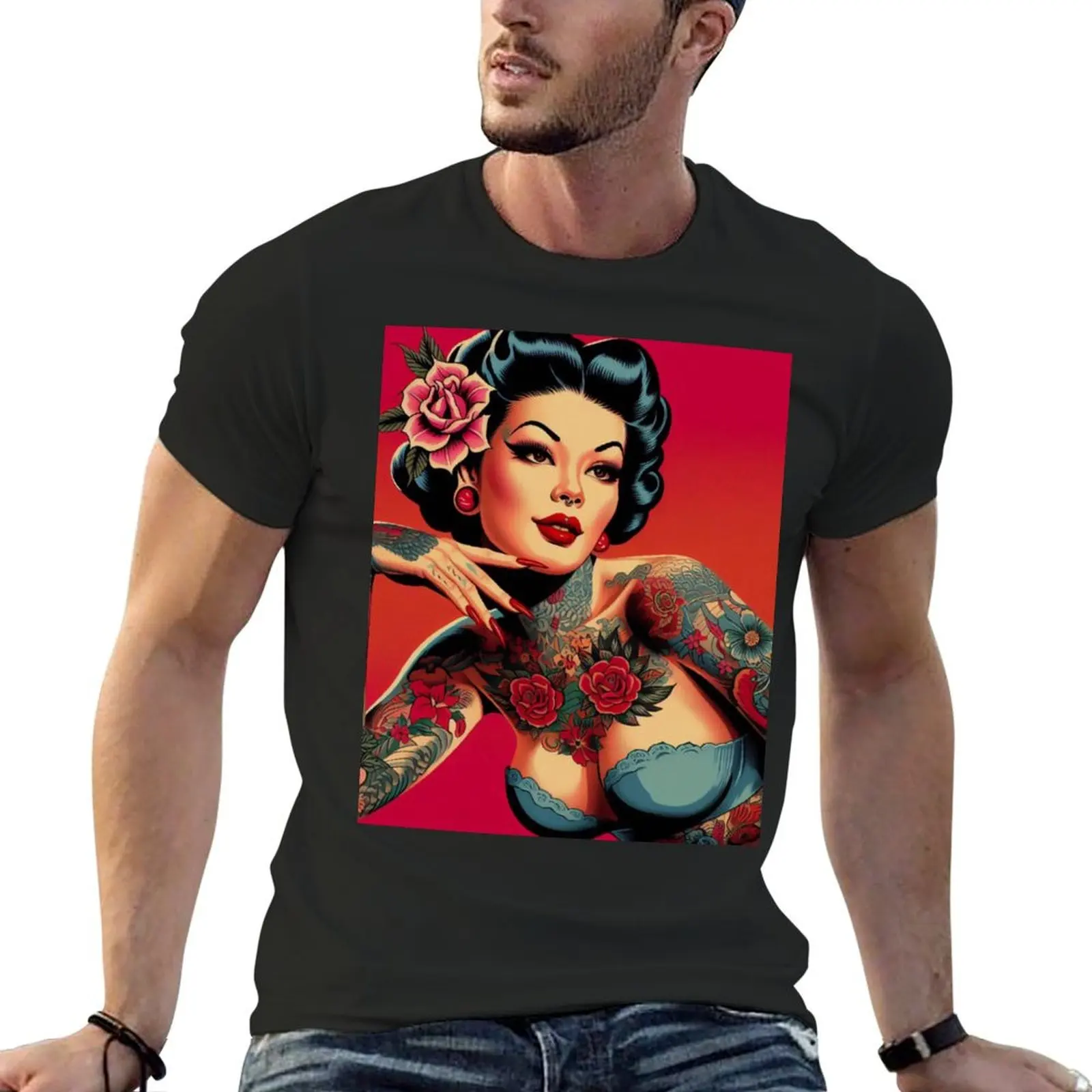 Retro Tattoo Japanese Woman T-Shirt cheap stuff essential t shirt sports fans Short sleeve tee men
Retro Tattoo Japanese Woman T-Shirt cheap stuff essential t shirt sports fans Short sleeve tee men