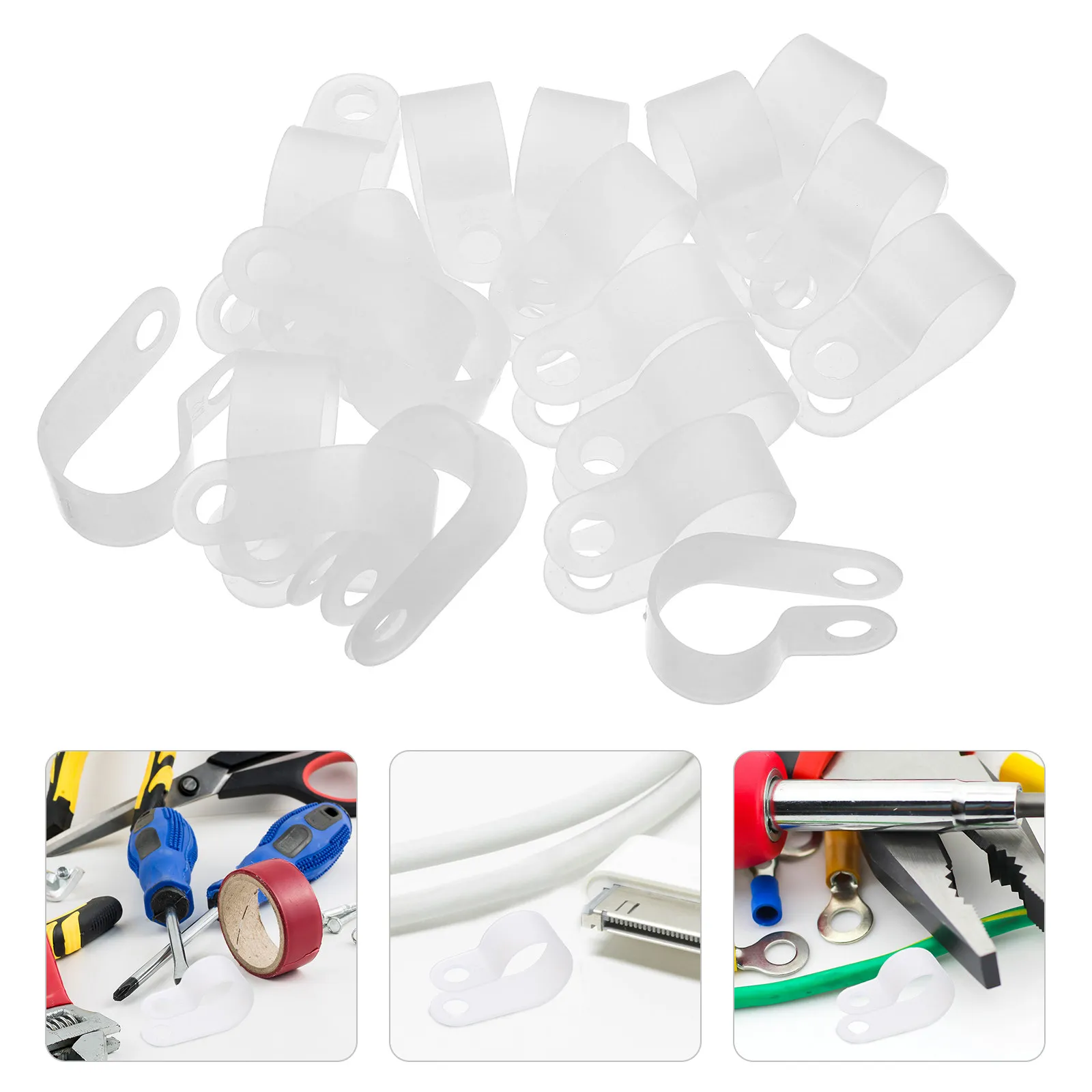 200Pcs R-Type Cable Clamps Strong Plastic Cable Management Clips Quick Installation Rope Light Holders for Indoor Outdoor String
200Pcs R-Type Cable Clamps Strong Plastic Cable Management Clips Quick Installation Rope Light Holders for Indoor Outdoor String
