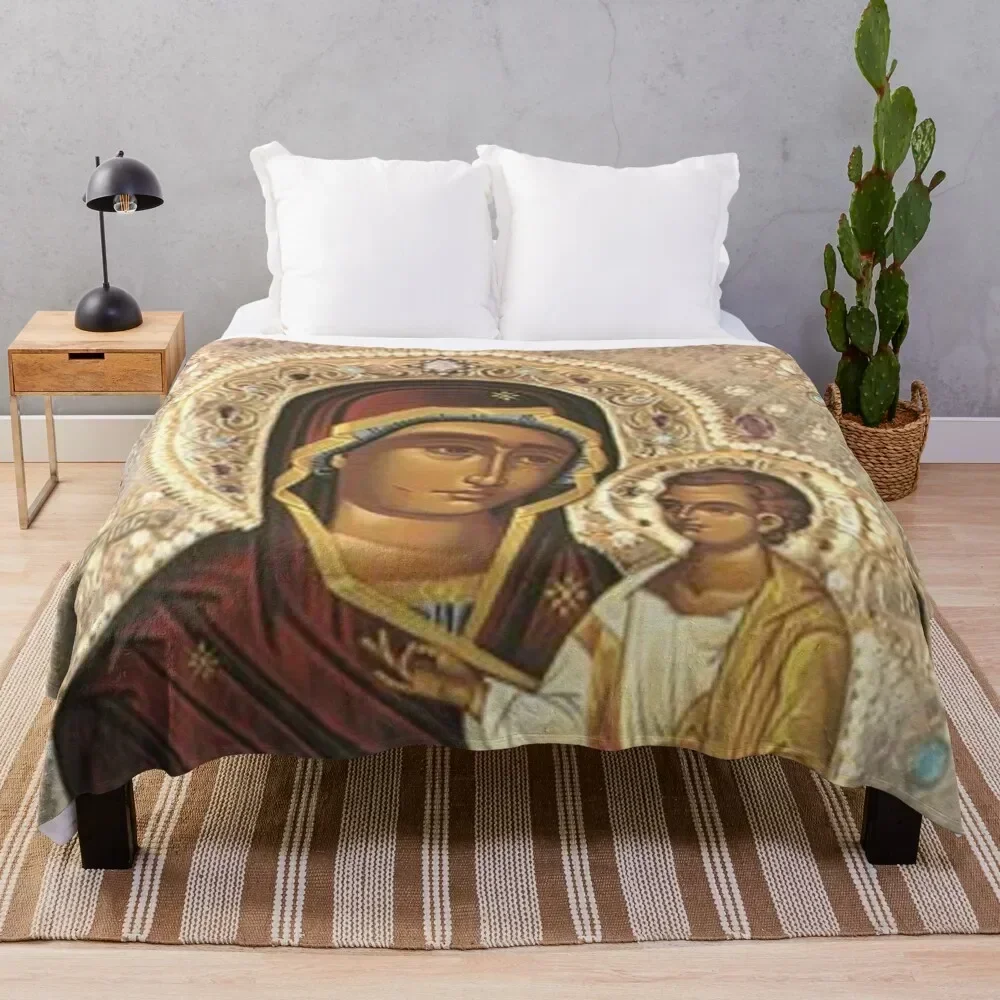 Virgin Mary and Baby Jesus: The Iveron Theotokos Throw Blanket Men's Soft Warm Throw Blanket for Couch
Virgin Mary and Baby Jesus: The Iveron Theotokos Throw Blanket Men's Soft Warm Throw Blanket for Couch
