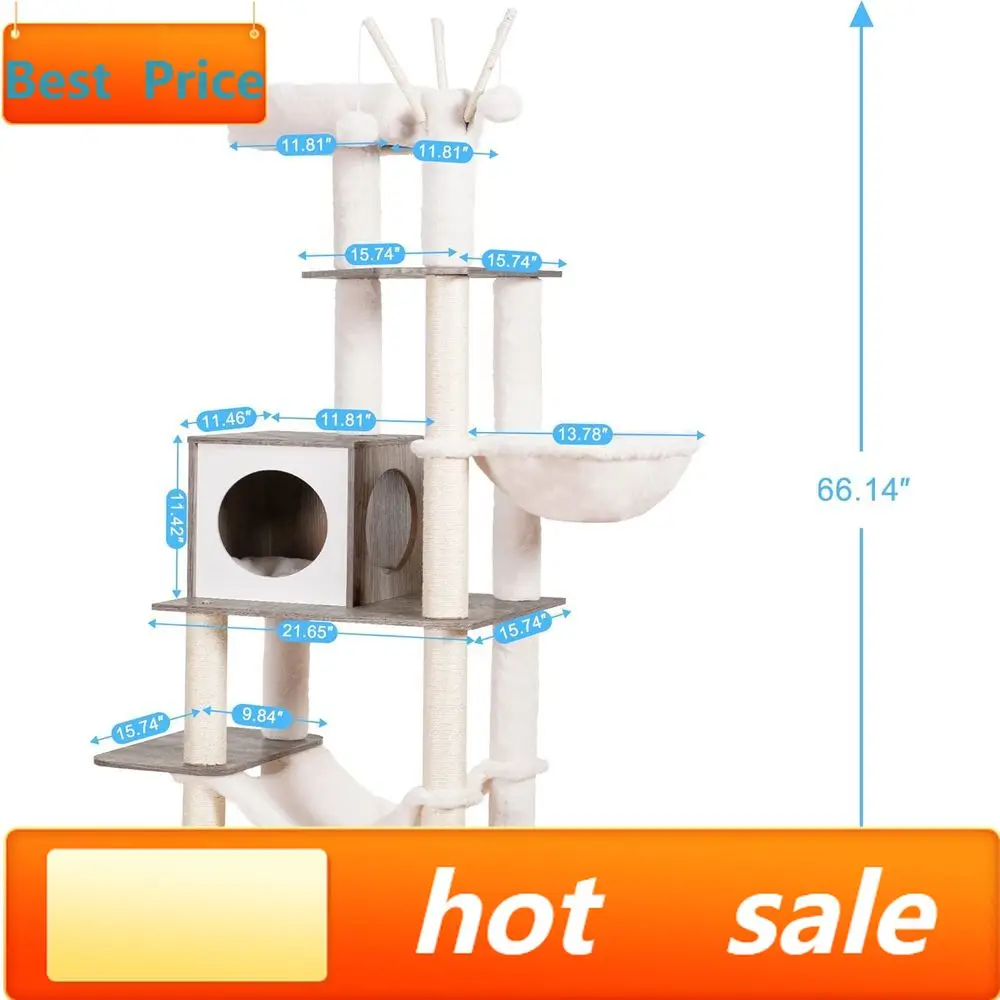 PromotionPromotionGray Rustic-Style 66.1 Cat Tree with Scratching Posts, Hammocks, and Toys
PromotionPromotionGray Rustic-Style 66.1 Cat Tree with Scratching Posts, Hammocks, and Toys