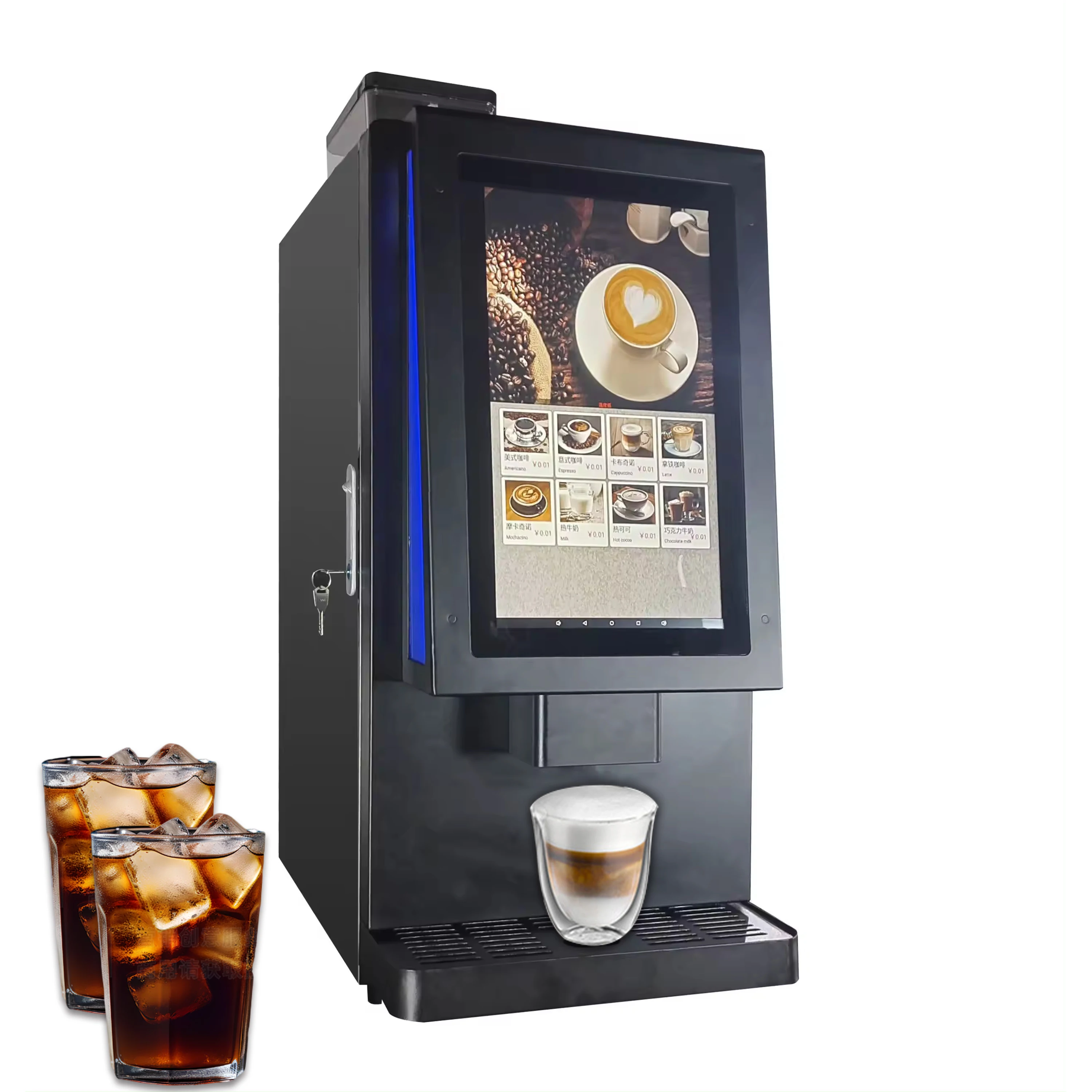 Commercial Public Touch Screen Fully Automatic Coffee Vending Machine
Commercial Public Touch Screen Fully Automatic Coffee Vending Machine