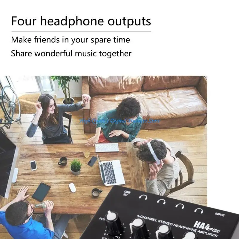 U2JE 4 Output Headphone Amplifier Auditory Distributor Headsets Splitter for Shared Auditory in Travel and Home Use
U2JE 4 Output Headphone Amplifier Auditory Distributor Headsets Splitter for Shared Auditory in Travel and Home Use