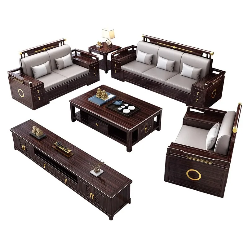 New Chinese ebony all-solid wood sofa combination living room modern light luxury small apartment corner high box storage fur
New Chinese ebony all-solid wood sofa combination living room modern light luxury small apartment corner high box storage fur