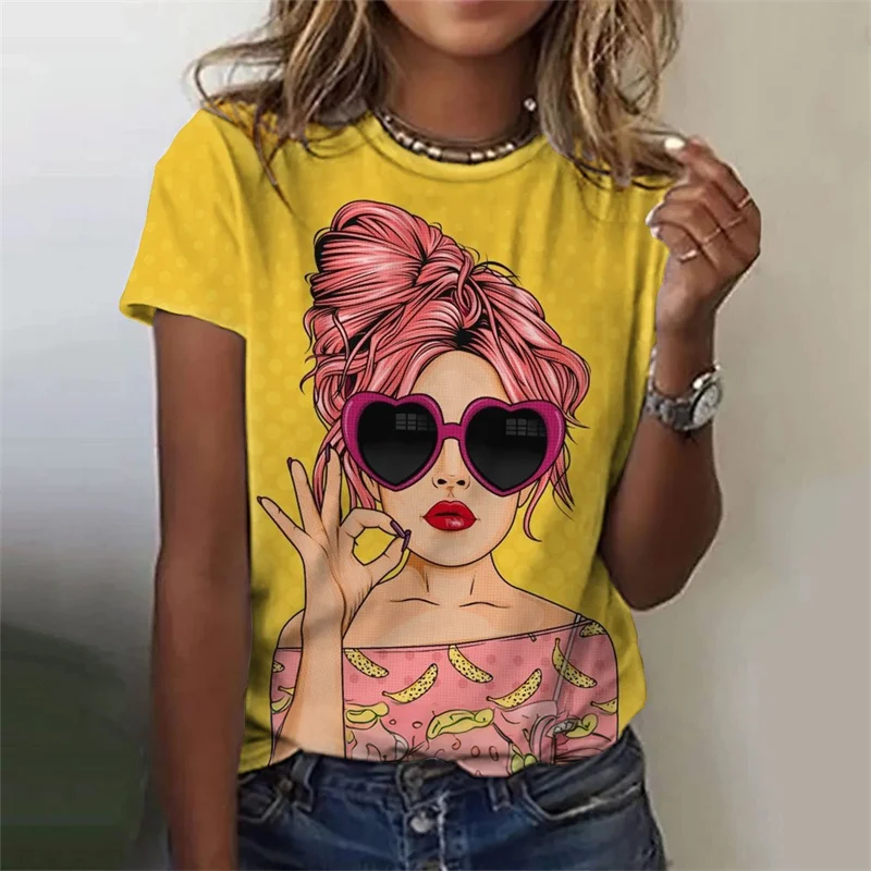 Harajuku Summer New 3D Women Girls Paintings Printing T Shirt Fashion Streetwear Short Sleeves Cool Funny Tee Shirts Clothes Top
Harajuku Summer New 3D Women Girls Paintings Printing T Shirt Fashion Streetwear Short Sleeves Cool Funny Tee Shirts Clothes Top
