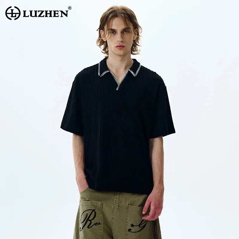 LUZHEN 2025 Summer New Elegant Temperament Short Sleeve Knitted Sweater Men's Trendy Handsome Solid Color Male T-shirts JY1903
LUZHEN 2025 Summer New Elegant Temperament Short Sleeve Knitted Sweater Men's Trendy Handsome Solid Color Male T-shirts JY1903