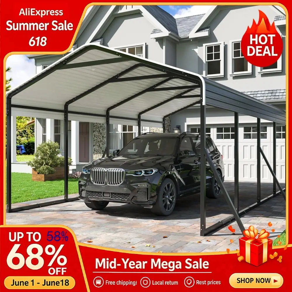 12x20 FT Metal Carport, Heavy Duty Carports Canopy with Updated Enhanced Base and Roof for AllWeather Use, Outdoor Galvan Custom
12x20 FT Metal Carport, Heavy Duty Carports Canopy with Updated Enhanced Base and Roof for AllWeather Use, Outdoor Galvan Custom