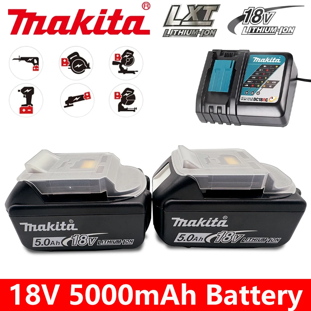 Литий-ионный аккумулятор Makita 18 в, 5,0 Ач, используется для замены перезаряжаемой батареи 18 в, электроинструмент BL1830B BL1850B BL1840BL1860
Литий-ионный аккумулятор Makita 18 в, 5,0 Ач, используется для замены перезаряжаемой батареи 18 в, электроинструмент BL1830B BL1850B BL1840BL1860