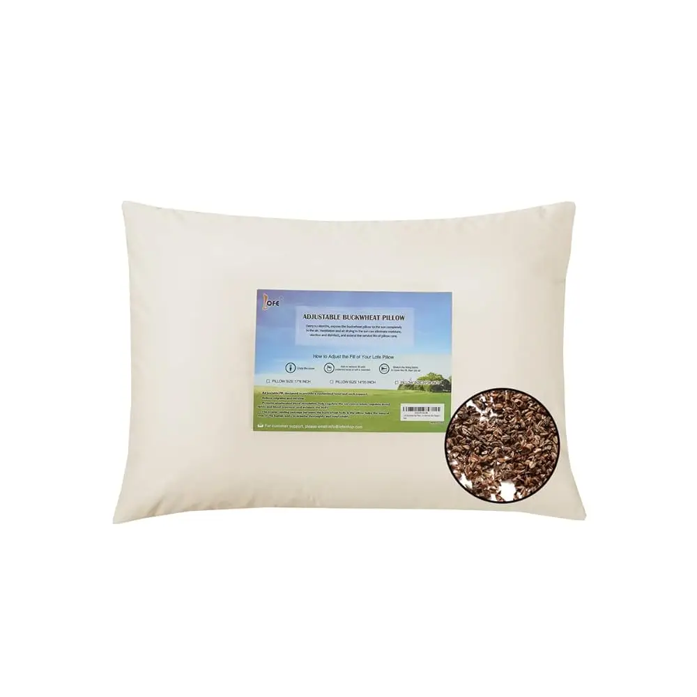 Organic Buckwheat Pillow For Sleeping - Queen Size 20''X26'', Adjustable Loft, Breathable For Cool Sleep, Cervical Support For
Organic Buckwheat Pillow For Sleeping - Queen Size 20''X26'', Adjustable Loft, Breathable For Cool Sleep, Cervical Support For