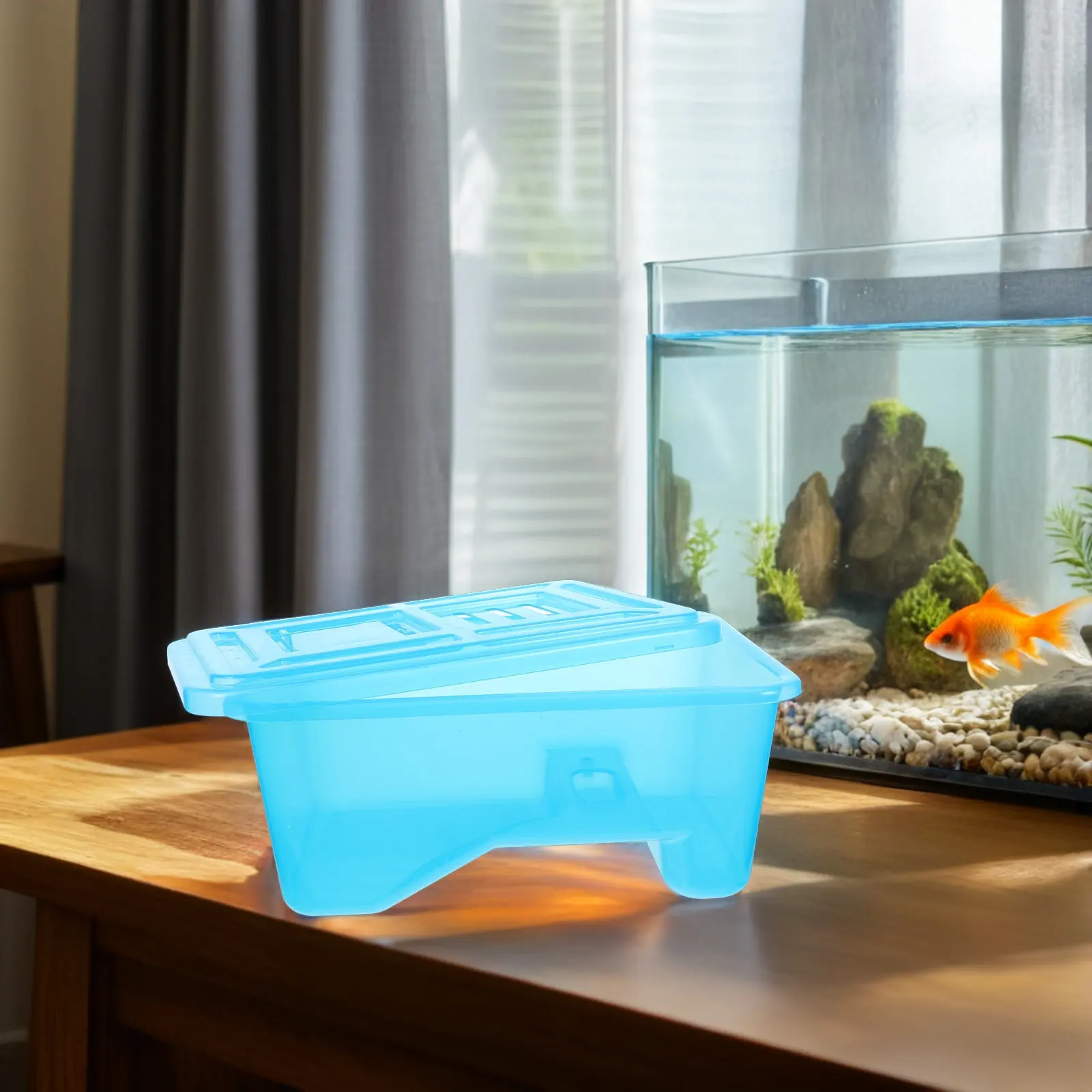 Plastic Turtle Tank Habitat with Lid Transparent Design Wide Base Stability Basking Platform for Miniature Turtle Reptile
Plastic Turtle Tank Habitat with Lid Transparent Design Wide Base Stability Basking Platform for Miniature Turtle Reptile