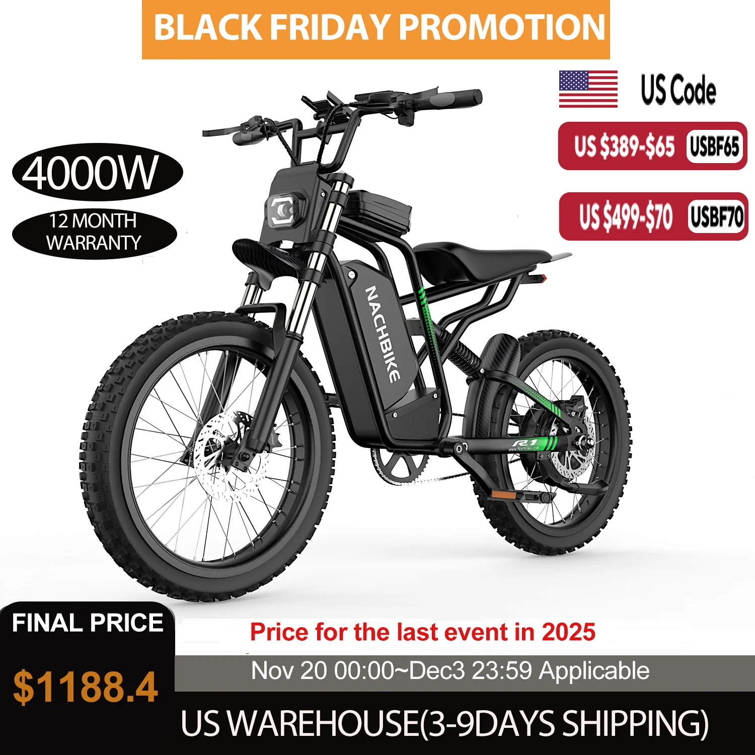 40MPH Electric Bike Motor 4000W Electric Dirt Bike with 60V25Ah Battery Max 50Miles Dual Hydraulic Brake Full Suspensions Ebike
40MPH Electric Bike Motor 4000W Electric Dirt Bike with 60V25Ah Battery Max 50Miles Dual Hydraulic Brake Full Suspensions Ebike