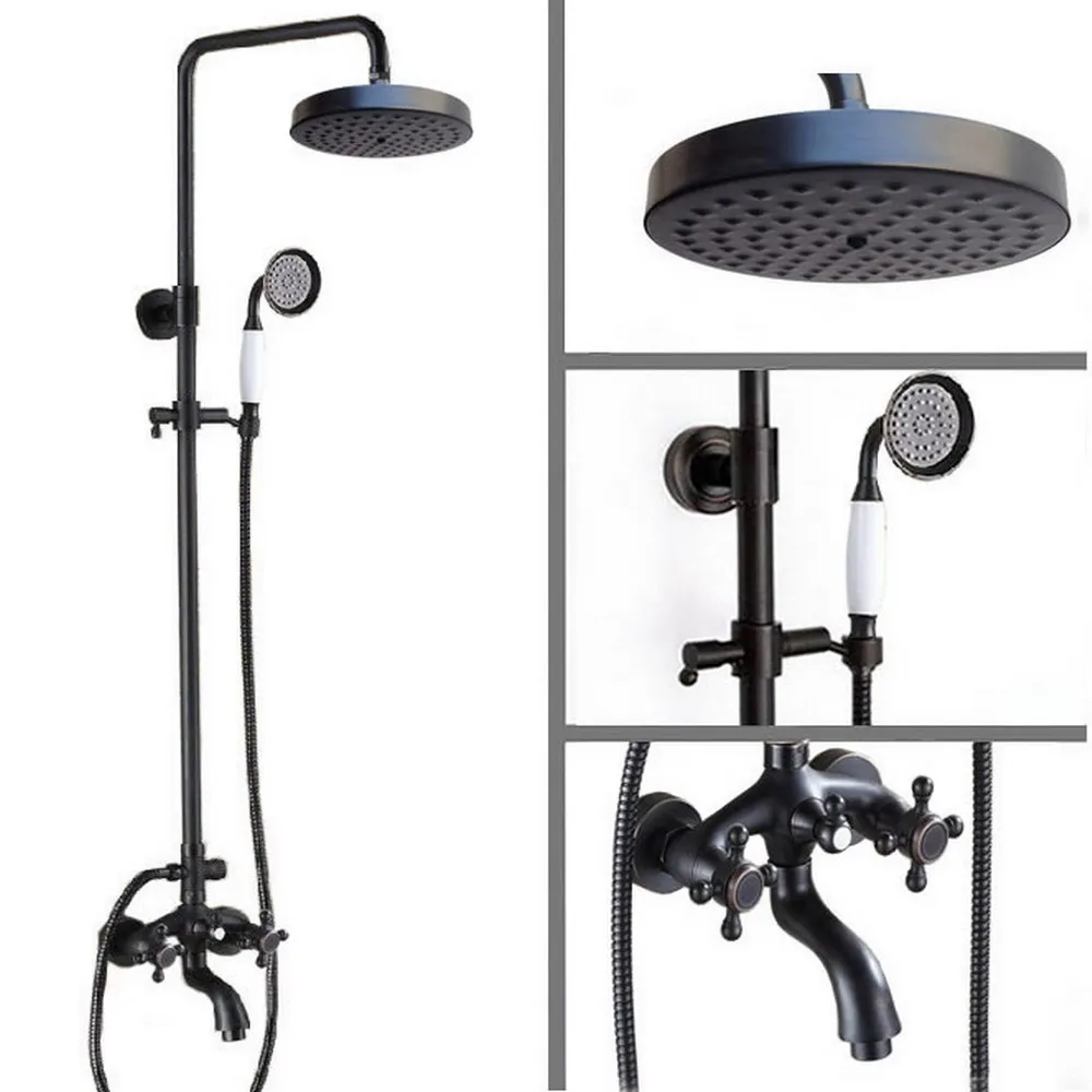Black Oil Rubbed Brass Bathroom Rain Shower Faucet Set Tub Mixer Tap Wall Mounted ars457
Black Oil Rubbed Brass Bathroom Rain Shower Faucet Set Tub Mixer Tap Wall Mounted ars457
