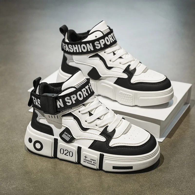 2025 модная детская обувь для скейтборда, высокие спортивные туфли для бега, нескользящие детские прогулочные кроссовки для отдыха, уличная обувь для мальчиков
2025 модная детская обувь для скейтборда, высокие спортивные туфли для бега, нескользящие детские прогулочные кроссовки для отдыха, уличная обувь для мальчиков