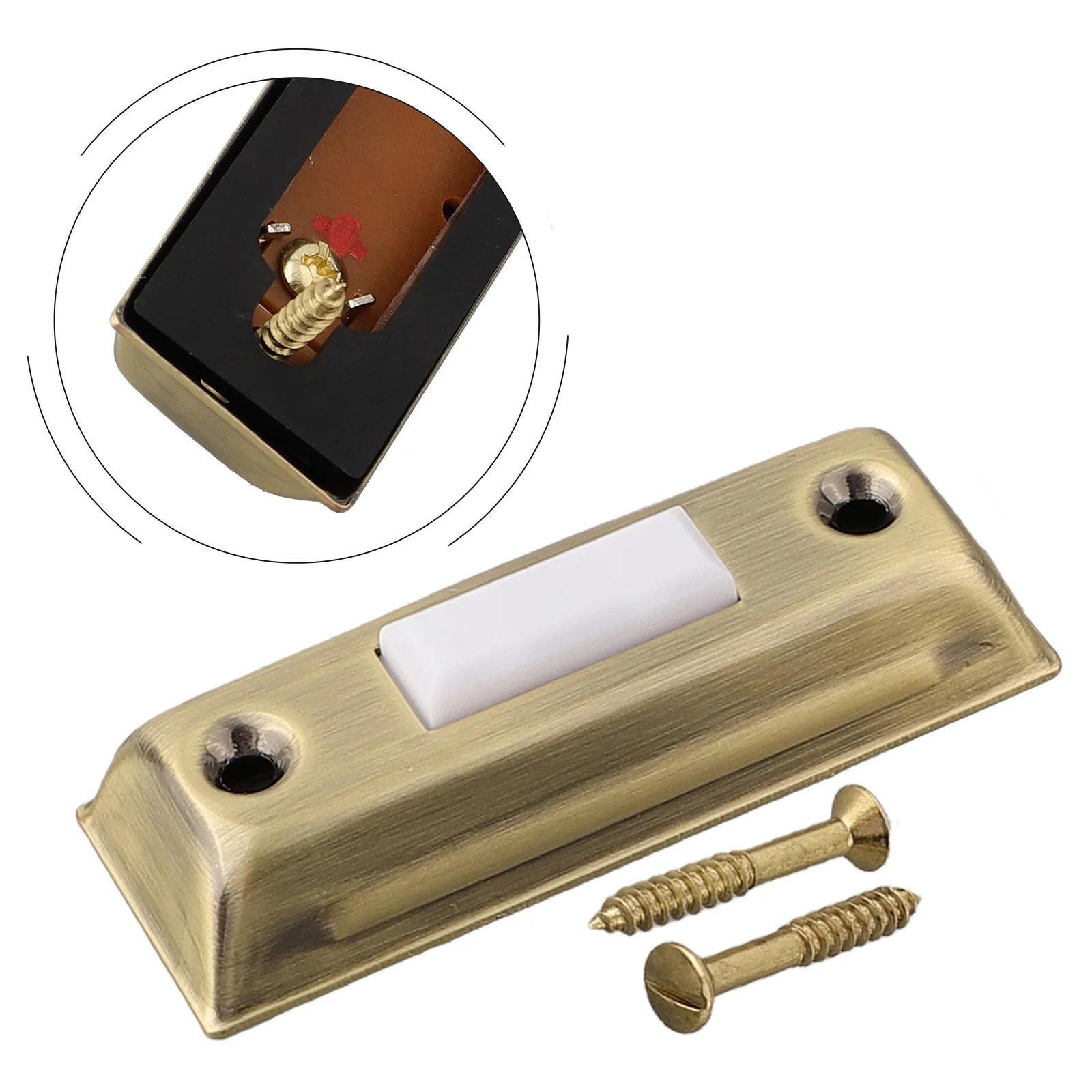 Wall Mounted Antique Brass Lighted Metal Door Bell Doorbell Push Button Switch High Quality Metal Doorbell Button
Wall Mounted Antique Brass Lighted Metal Door Bell Doorbell Push Button Switch High Quality Metal Doorbell Button