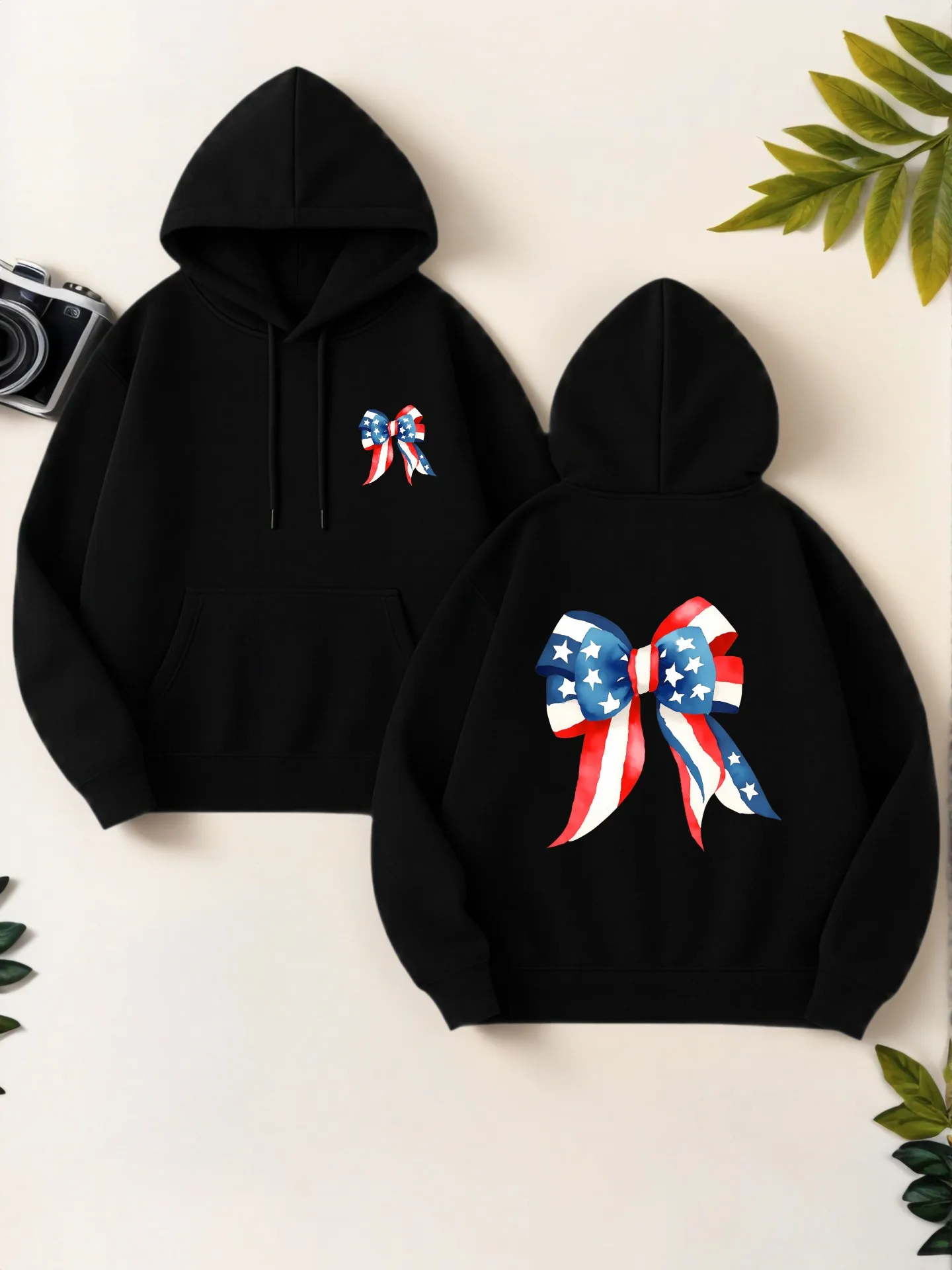 Graphic Hoodie Women, American - Flag - Bow Print, Casual Aesthetic, Soft Fabric, Casual Everyday Wear
Graphic Hoodie Women, American - Flag - Bow Print, Casual Aesthetic, Soft Fabric, Casual Everyday Wear