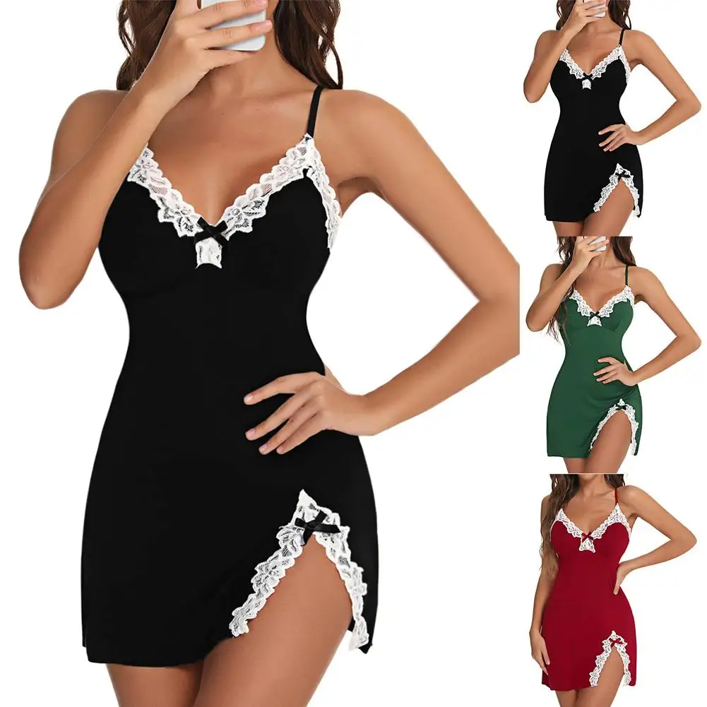 Sexy Lace Open-back Sleepwear Tank Top Deep V Women's Homewear Pajama Set Summer Sleeveless V-neck
Sexy Lace Open-back Sleepwear Tank Top Deep V Women's Homewear Pajama Set Summer Sleeveless V-neck 