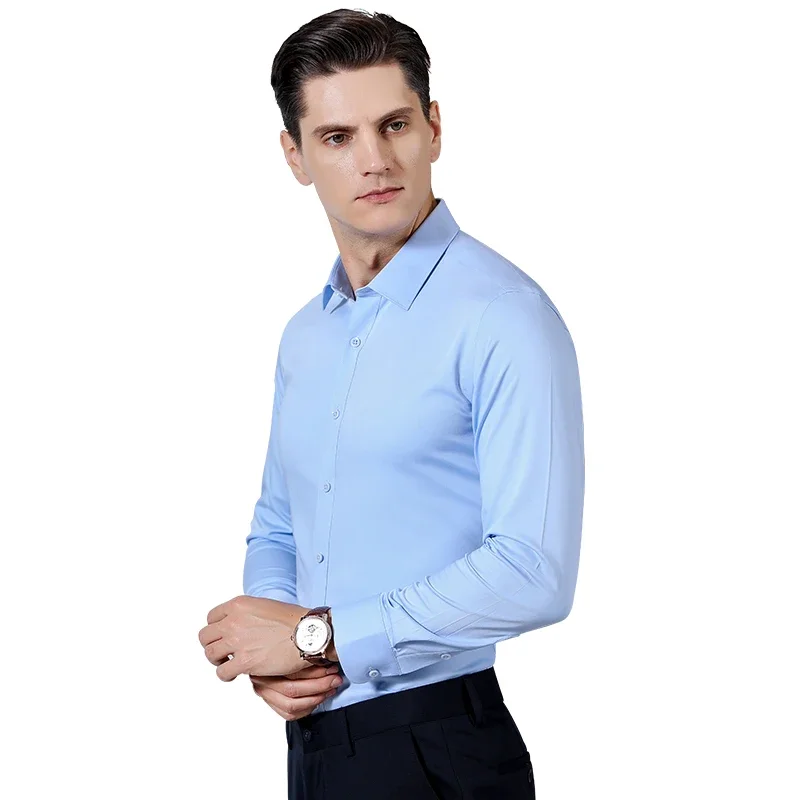 Bamboo Fiber Men Shirt Long Sleeve Luxury Solid Stretch Comfort Soft Square Collar Brand Formal Slim Fit Non Iron Smooth Camisa
Bamboo Fiber Men Shirt Long Sleeve Luxury Solid Stretch Comfort Soft Square Collar Brand Formal Slim Fit Non Iron Smooth Camisa