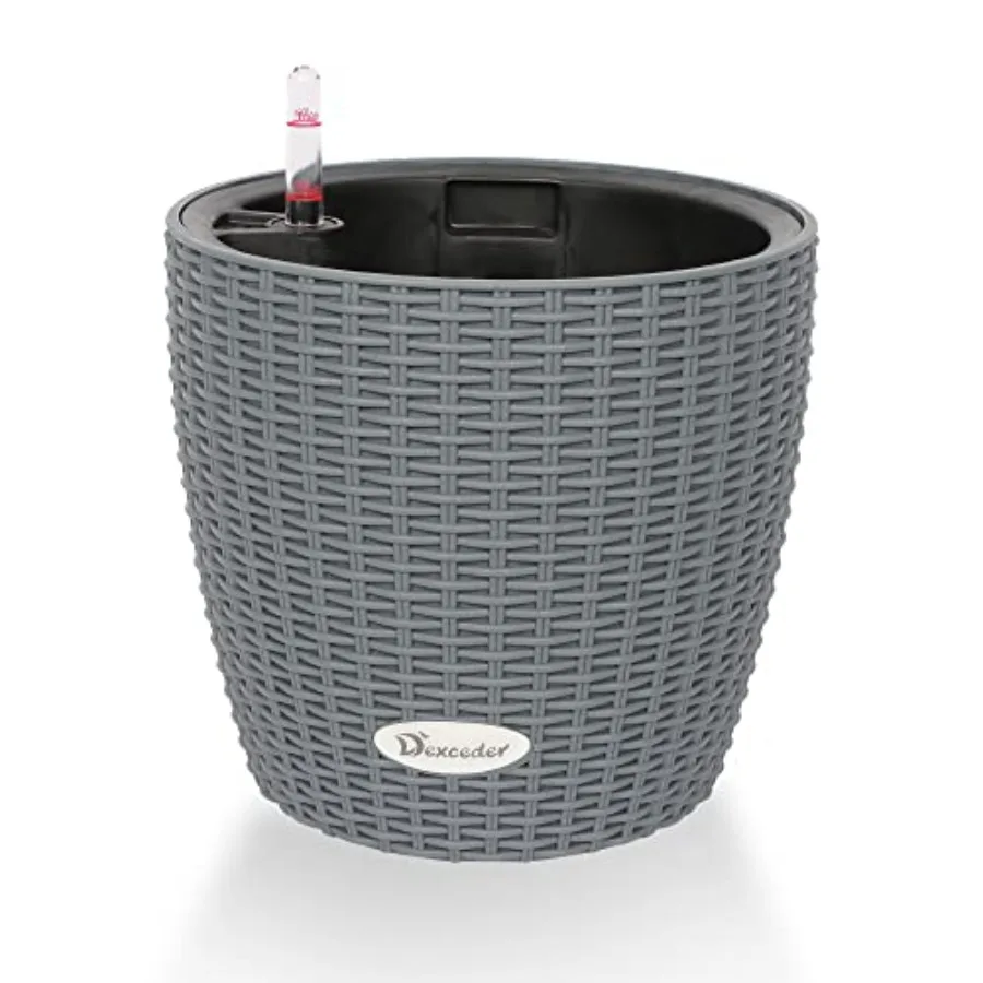 Inch Rattan Self Watering Planter Indoor Outdoor Inner Pot Design Thickened Table Flower Plant Pot with Water Level Indicator
Inch Rattan Self Watering Planter Indoor Outdoor Inner Pot Design Thickened Table Flower Plant Pot with Water Level Indicator