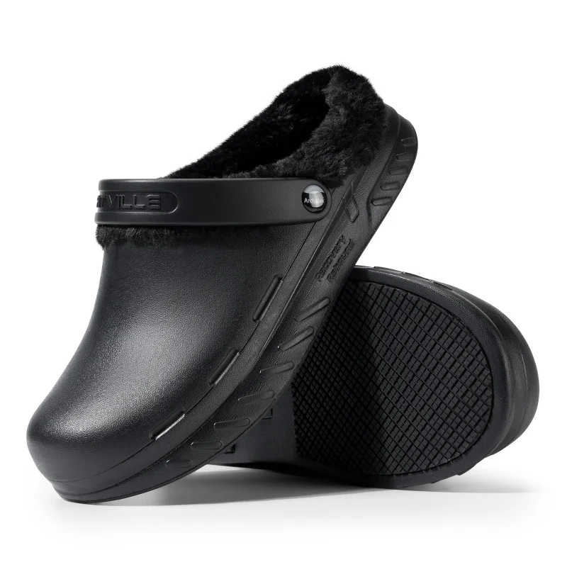 Мужские тапочки FitVille, широкие зимние сабо, нескользящая обувь для шеф-повара с меховой подкладкой, водонепроницаемые домашние тапочки, сабо для восстановления
Мужские тапочки FitVille, широкие зимние сабо, нескользящая обувь для шеф-повара с меховой подкладкой, водонепроницаемые домашние тапочки, сабо для восстановления