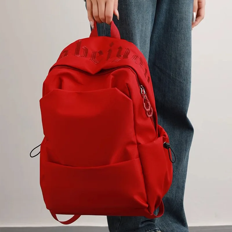 School Backpack Women'S Travel Bag New Fabric Mart Products Man Backpack Large Capacity Nylon EmbroideryGirls' Book Designer Bag
School Backpack Women'S Travel Bag New Fabric Mart Products Man Backpack Large Capacity Nylon EmbroideryGirls' Book Designer Bag