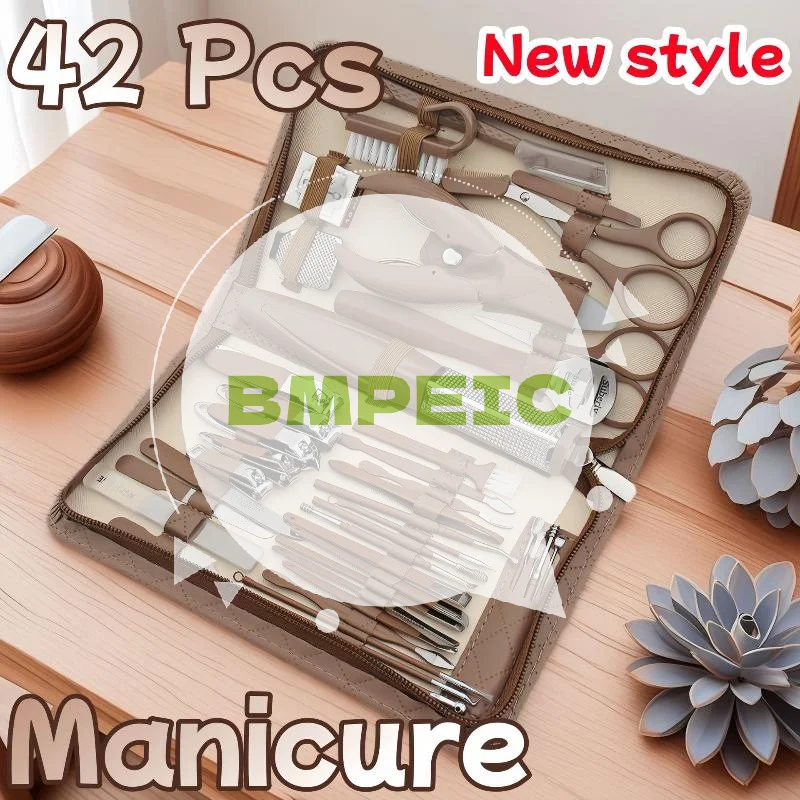 42 шт., набор кусачек для ногтей, кожаная сумка на молнии, маникюрный набор из нержавеющей стали, маникюрный набор для ногтей, маникюрные инструменты
42 шт., набор кусачек для ногтей, кожаная сумка на молнии, маникюрный набор из нержавеющей стали, маникюрный набор для ногтей, маникюрные инструменты