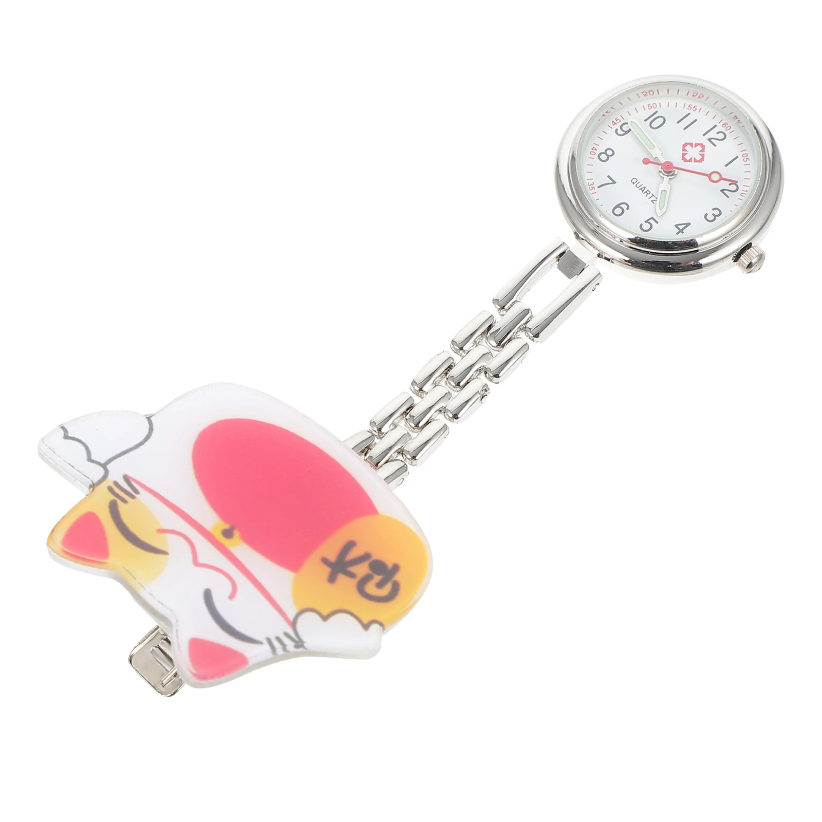 1 Set Cartoon Fortune Cat Pocket Watch Nurse Doctor Student Timing Hanging Chest Watch Durable Safe Design For Staff Teacher
1 Set Cartoon Fortune Cat Pocket Watch Nurse Doctor Student Timing Hanging Chest Watch Durable Safe Design For Staff Teacher