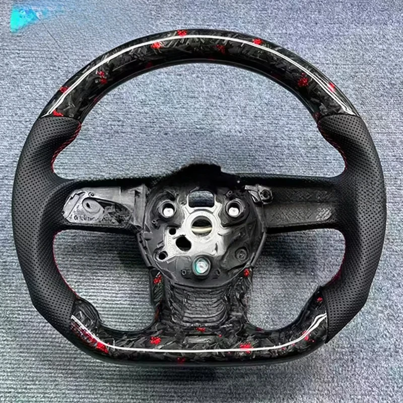 For Audi A4 B9 A3 3 BY Customized red printed carbon fiber steering wheel with leather perforated handle
For Audi A4 B9 A3 3 BY Customized red printed carbon fiber steering wheel with leather perforated handle