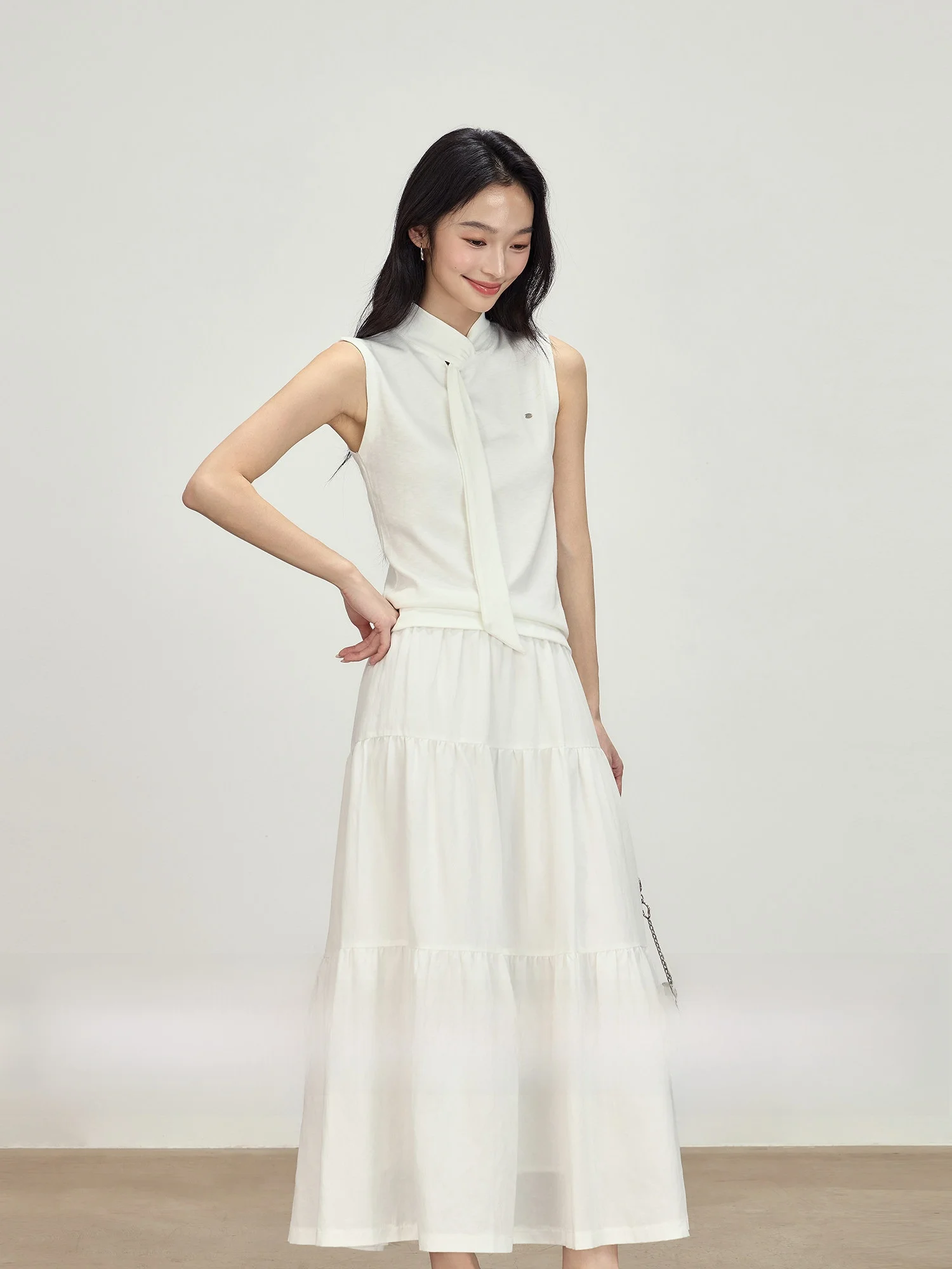 Ele White Long f-length Skirt Women's Faion Pear ape Cake Skirt Comfortable Soft Rigid Comfort Spring Autumn
Ele White Long f-length Skirt Women's Faion Pear ape Cake Skirt Comfortable Soft Rigid Comfort Spring Autumn