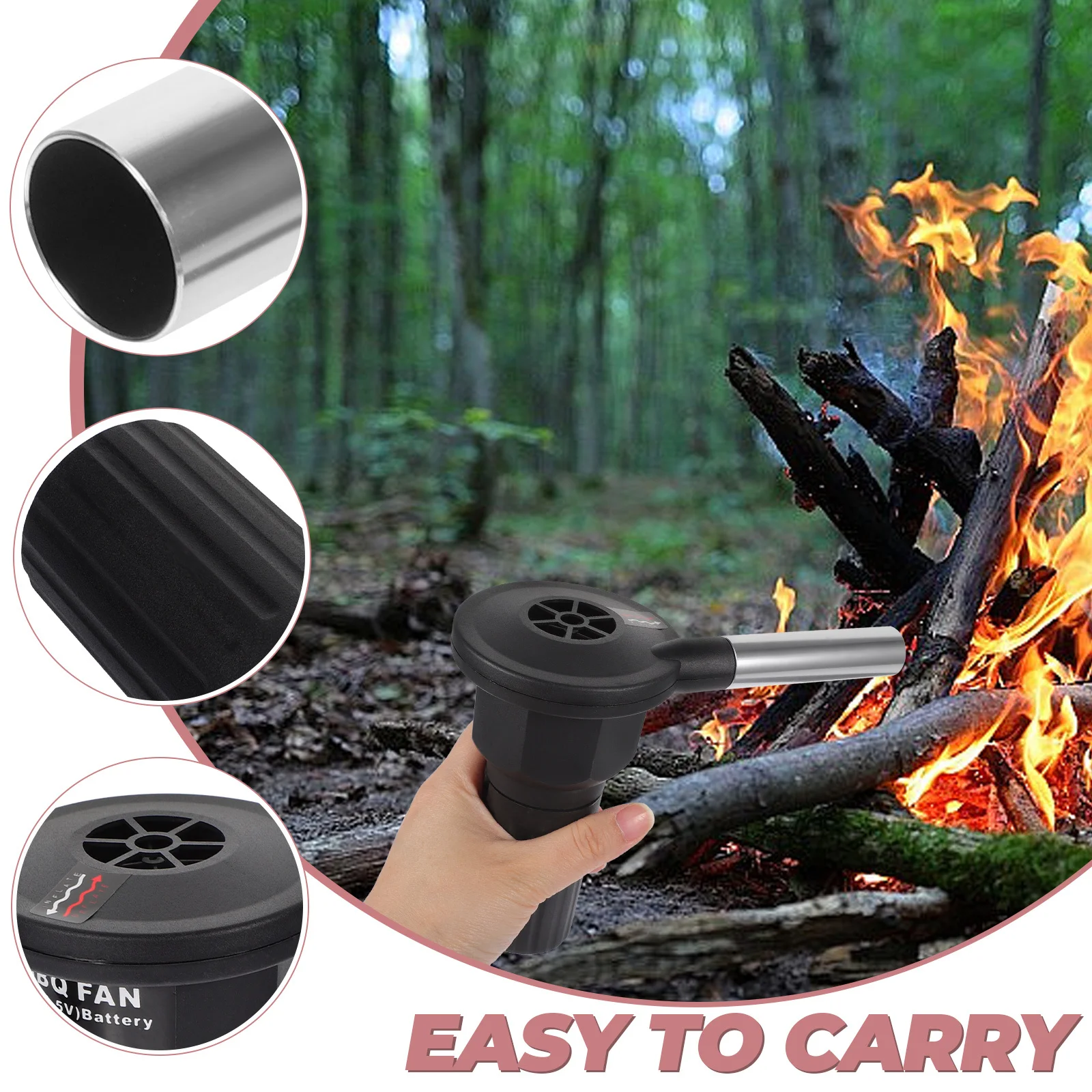 Portable Bbq Fan Fire Blower Lightweight For Outdoor Camping Grilling Quick Ignition Handheld Air Blower For Fireplace Wood
Portable Bbq Fan Fire Blower Lightweight For Outdoor Camping Grilling Quick Ignition Handheld Air Blower For Fireplace Wood