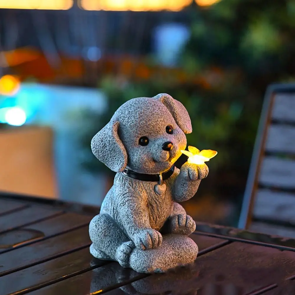 Resin Puppy Butterfly Solar Ornament Cute Waterproof Dog Statue Light Creative Vivid Art Figurines Ornaments Gift
Resin Puppy Butterfly Solar Ornament Cute Waterproof Dog Statue Light Creative Vivid Art Figurines Ornaments Gift