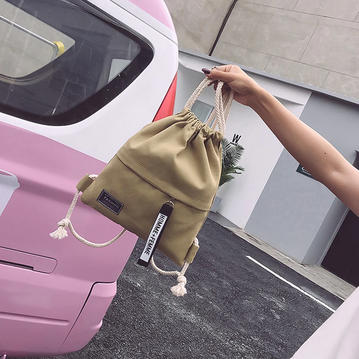 Canvas School Bag Double Shoulder Drawstring Backpack Drawstring Pocket Portable Casual Backpack Women Men Travel Backpack-A-DH
Canvas School Bag Double Shoulder Drawstring Backpack Drawstring Pocket Portable Casual Backpack Women Men Travel Backpack-A-DH